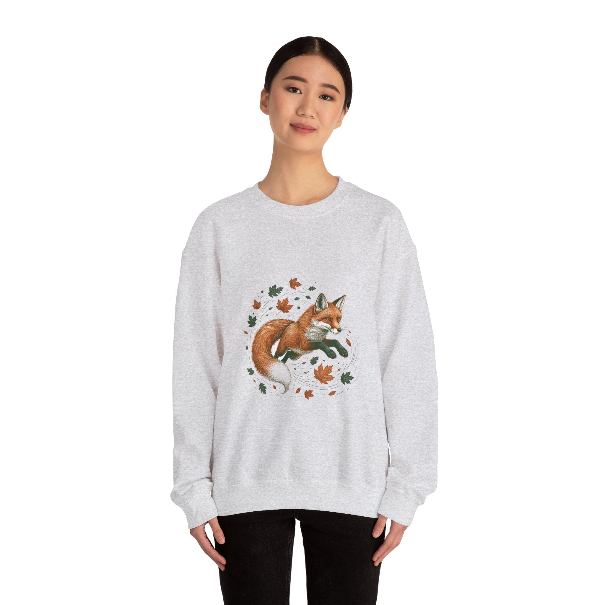 Matching Couple Sweatshirt - Fox & Rabbit Matching Couple Comfort Colors Crew Hand-Drawn Art His Hers Anniversary Gift - Design A