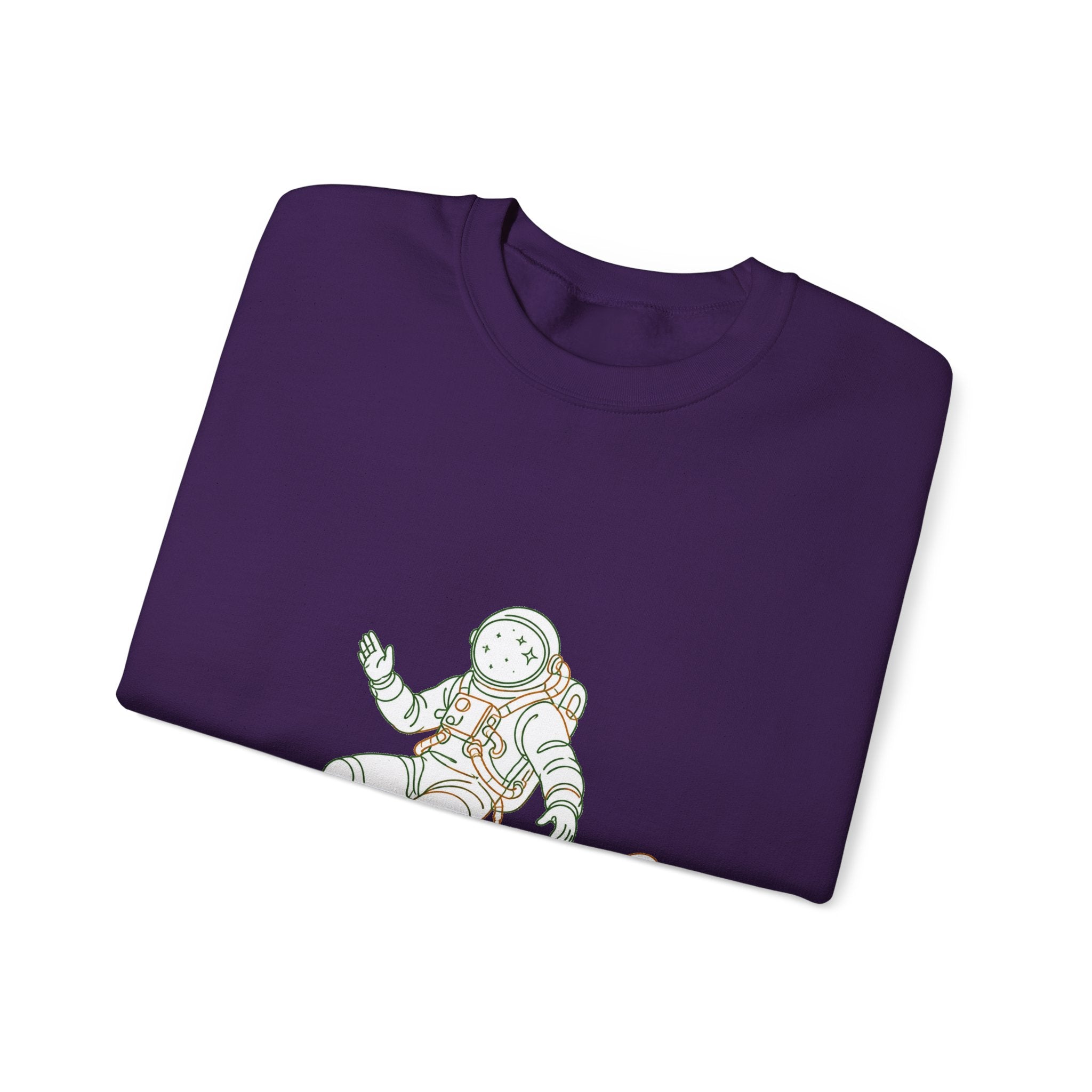 Matching Couple Sweatshirt - Astronaut & Planet Matching Couple Comfort Colors Crew Minimalist Art His Hers Christmas Gift - Design A