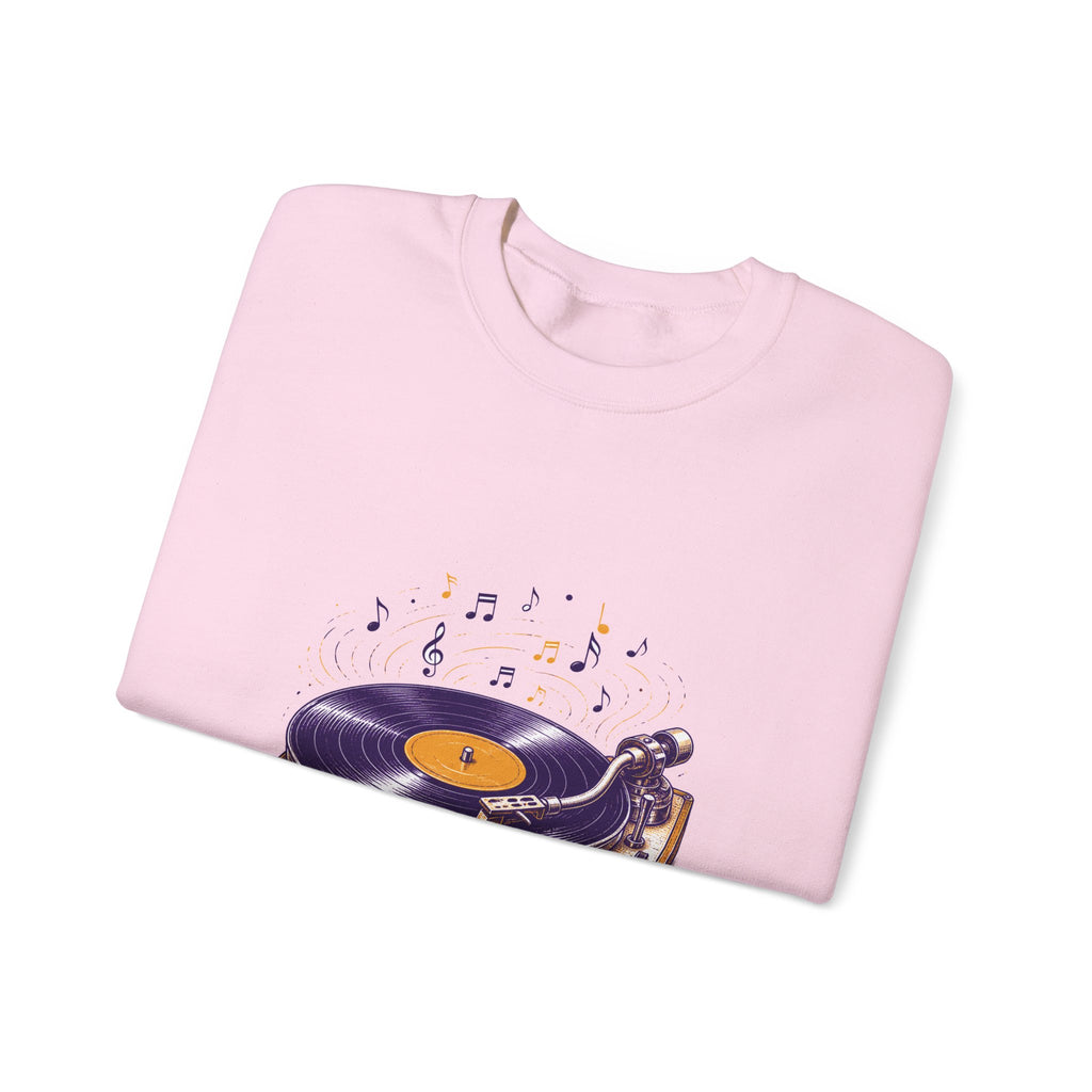 Matching Couple Sweatshirt - Vinyl & Cassette Matching Couple Premium Fleece Sweatshirt Hand-Drawn Art His Hers Anniversary Gift - Design A