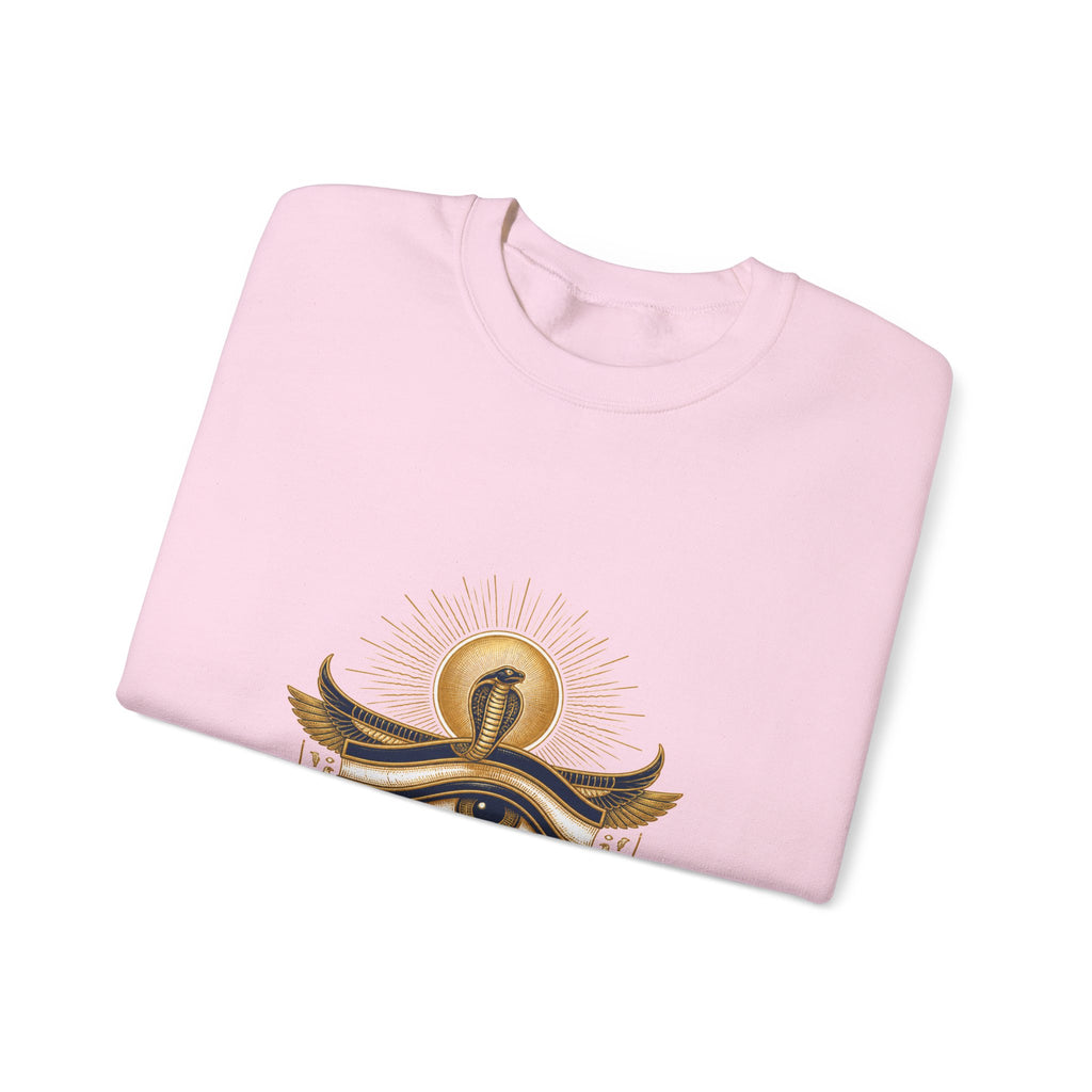 Matching Couple Sweatshirt - Eye of Ra & Horus Matching Couple Crewneck Sweatshirt Vintage Art His Hers Wedding Gift - Design A