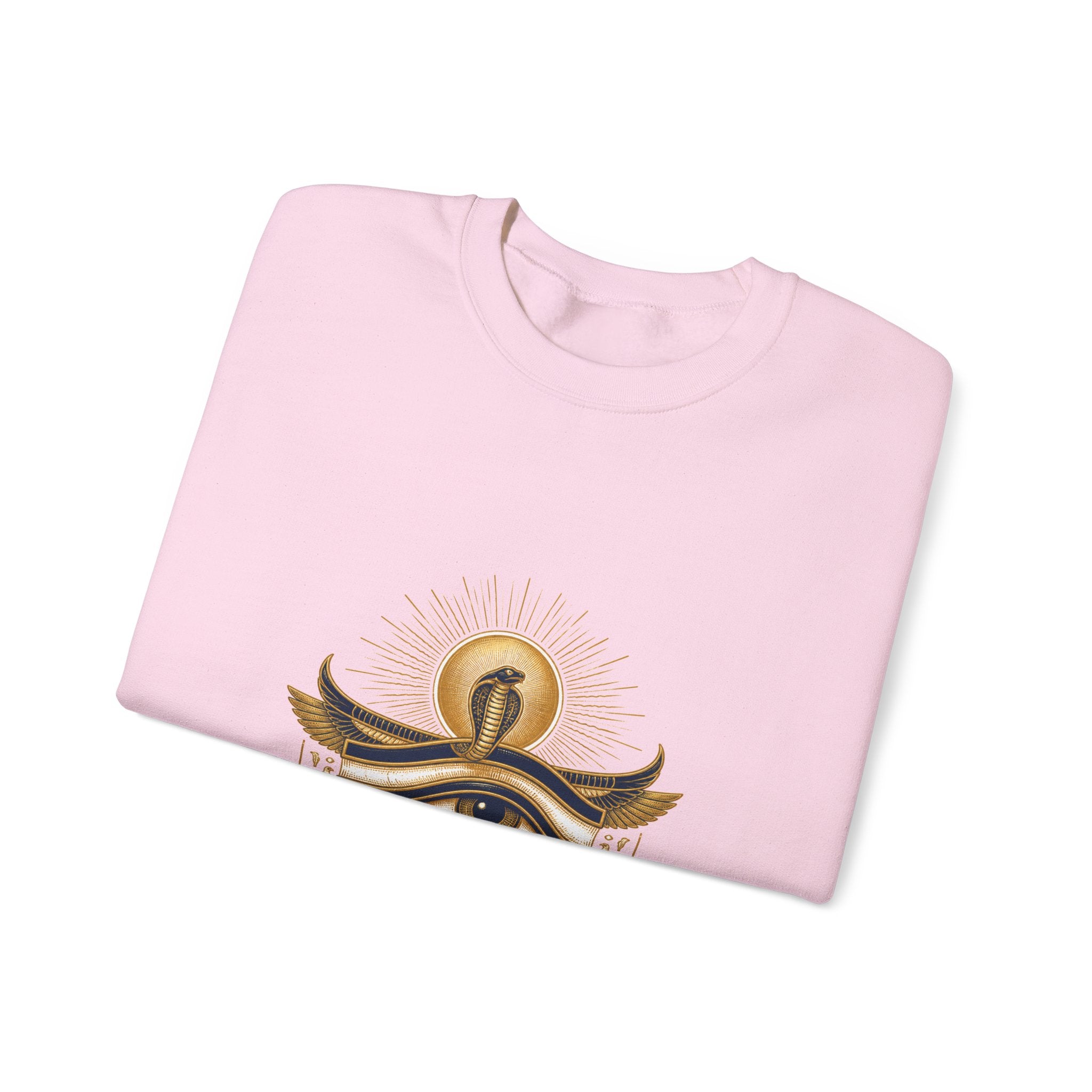 Matching Couple Sweatshirt - Eye of Ra & Horus Matching Couple Crewneck Sweatshirt Vintage Art His Hers Wedding Gift - Design A
