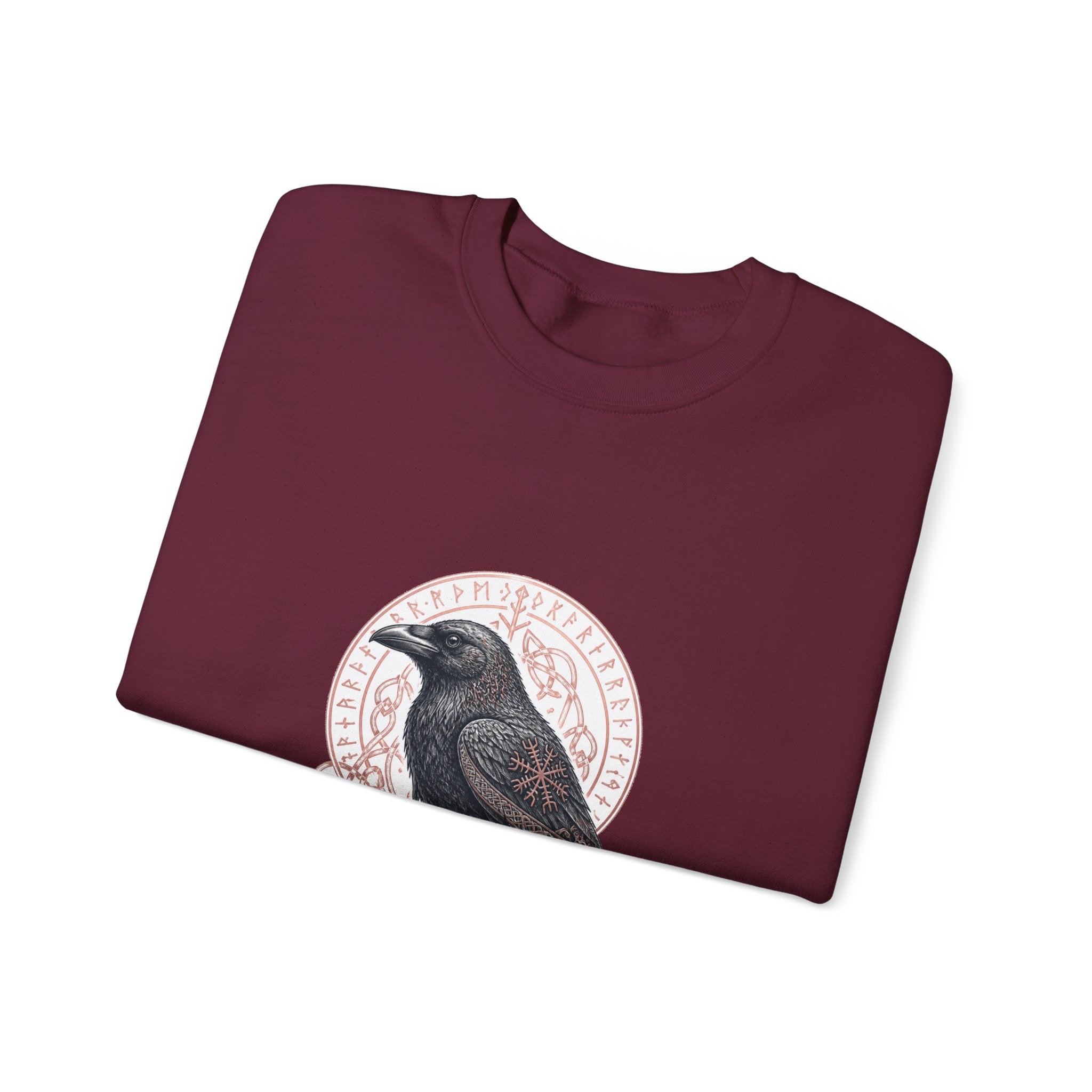 Matching Couple Sweatshirt - Huginn & Muninn Matching Couple Comfort Colors Crew Hand-Drawn Art His Hers Anniversary Gift - Design B