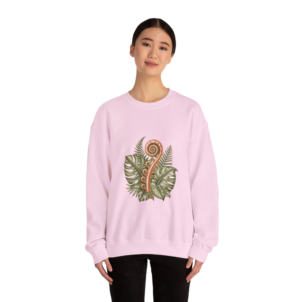 Matching Couple Sweatshirt - Desert & Rainforest Matching Couple Crewneck Sweatshirt Hand-Drawn Art His Hers Best Friend Gift - Design B