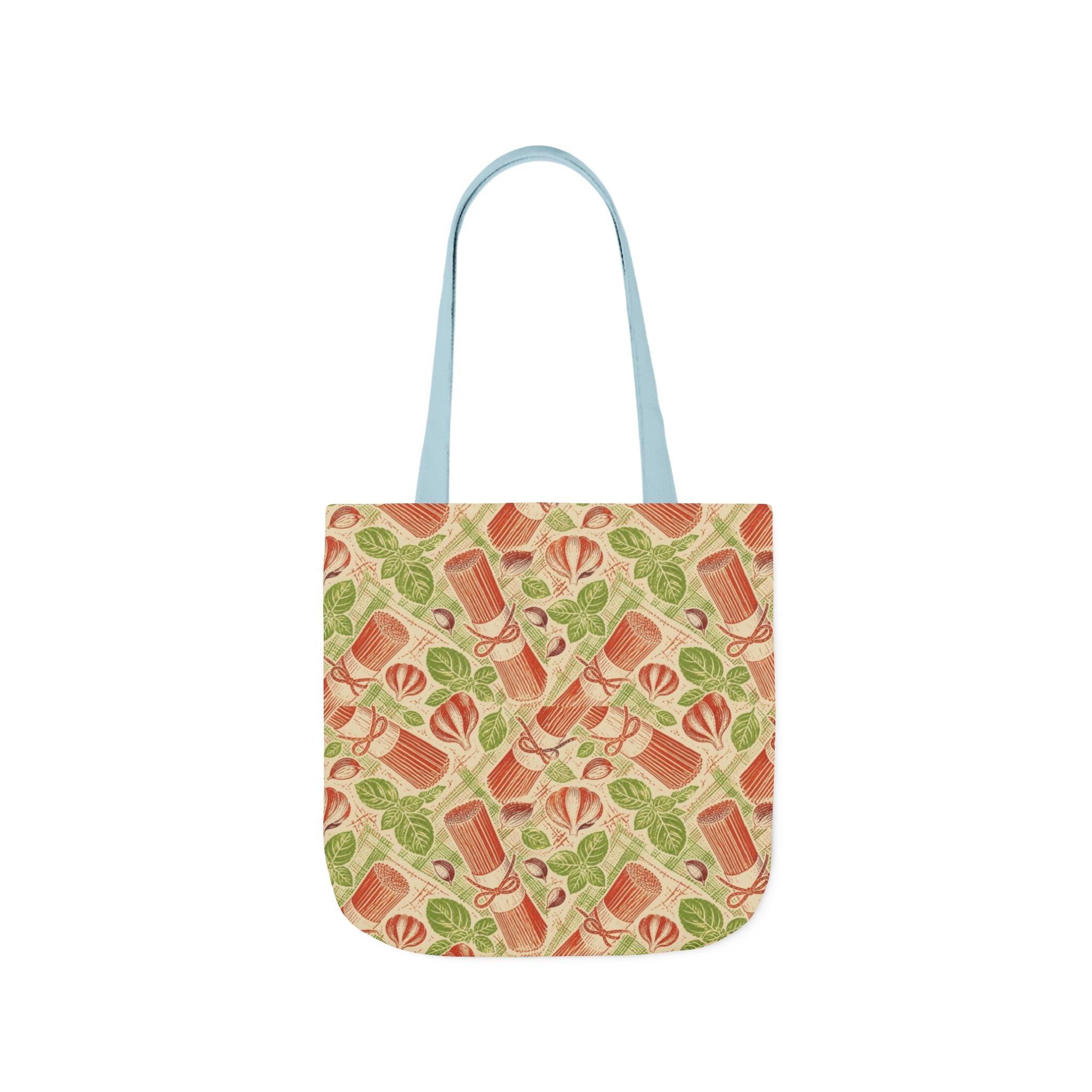 Spaghetti Bundle Canvas Tote Bag Mediterranean Kitchen Linocut Design Italian Cottagecore Gift