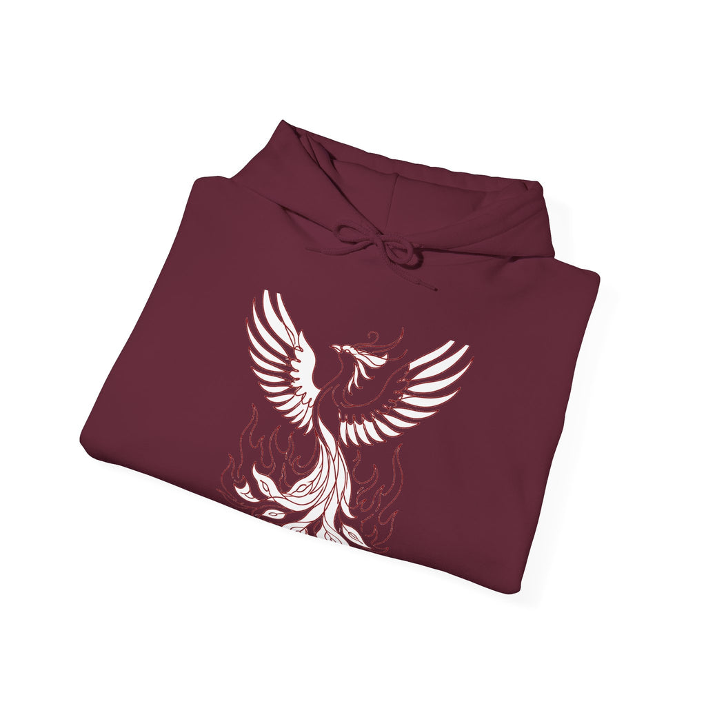 Matching Couple Sweatshirt - Dragon & Phoenix Matching Couple Hooded Sweatshirt Minimalist Art His Hers Valentine Gift - Design B