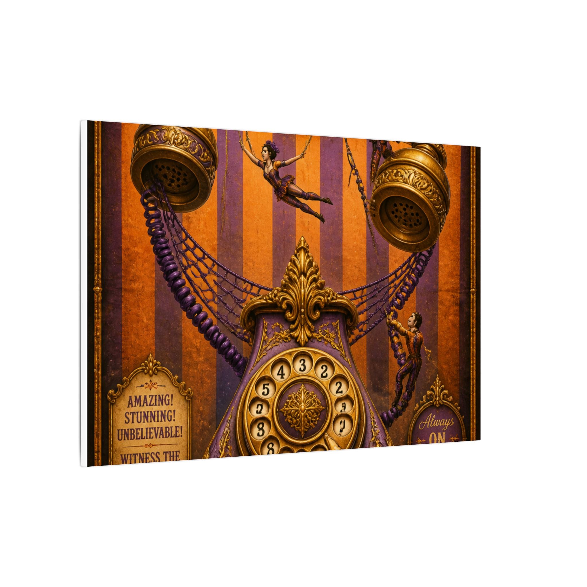 Vintage Telephone Booth Wall Art Canvas 16×20 Baroque Home Office Decor Maximalist Print