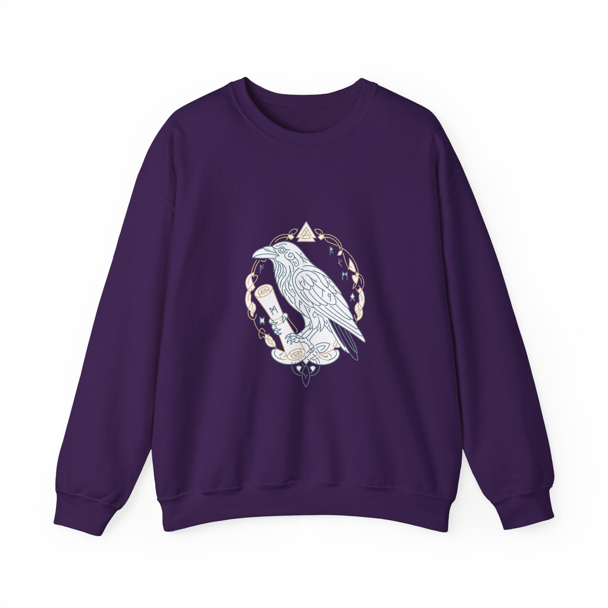 Matching Couple Sweatshirt - Huginn & Muninn Matching Couple Comfort Colors Crew Minimalist Art His Hers Christmas Gift - Design B