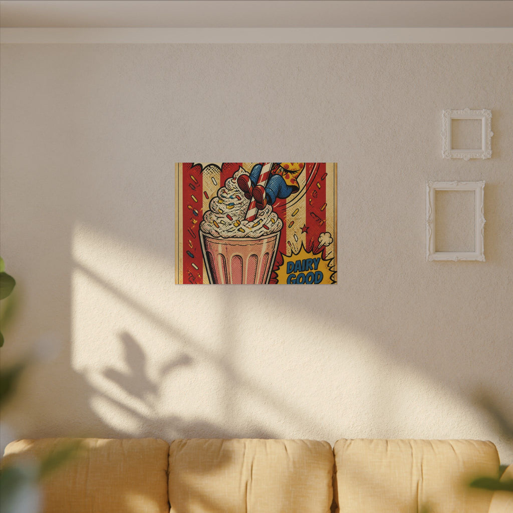 Milkshake Slide Clown Wall Art Canvas 24×36 Pop Art Restaurant Decor Maximalist Print