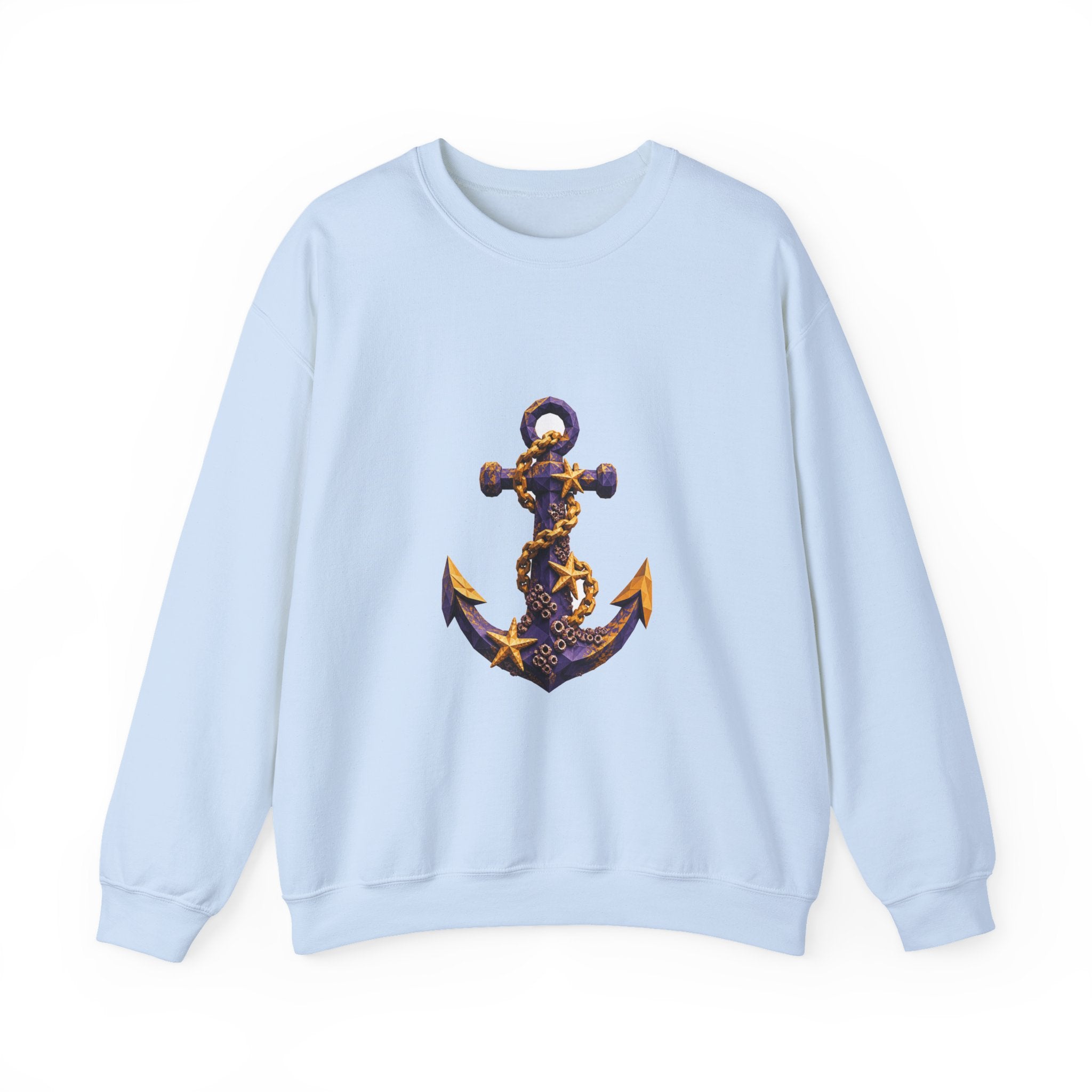 Matching Couple Sweatshirt - Anchor & Sail Matching Couple Crewneck Sweatshirt Geometric Art His Hers Couple Gift - Design A