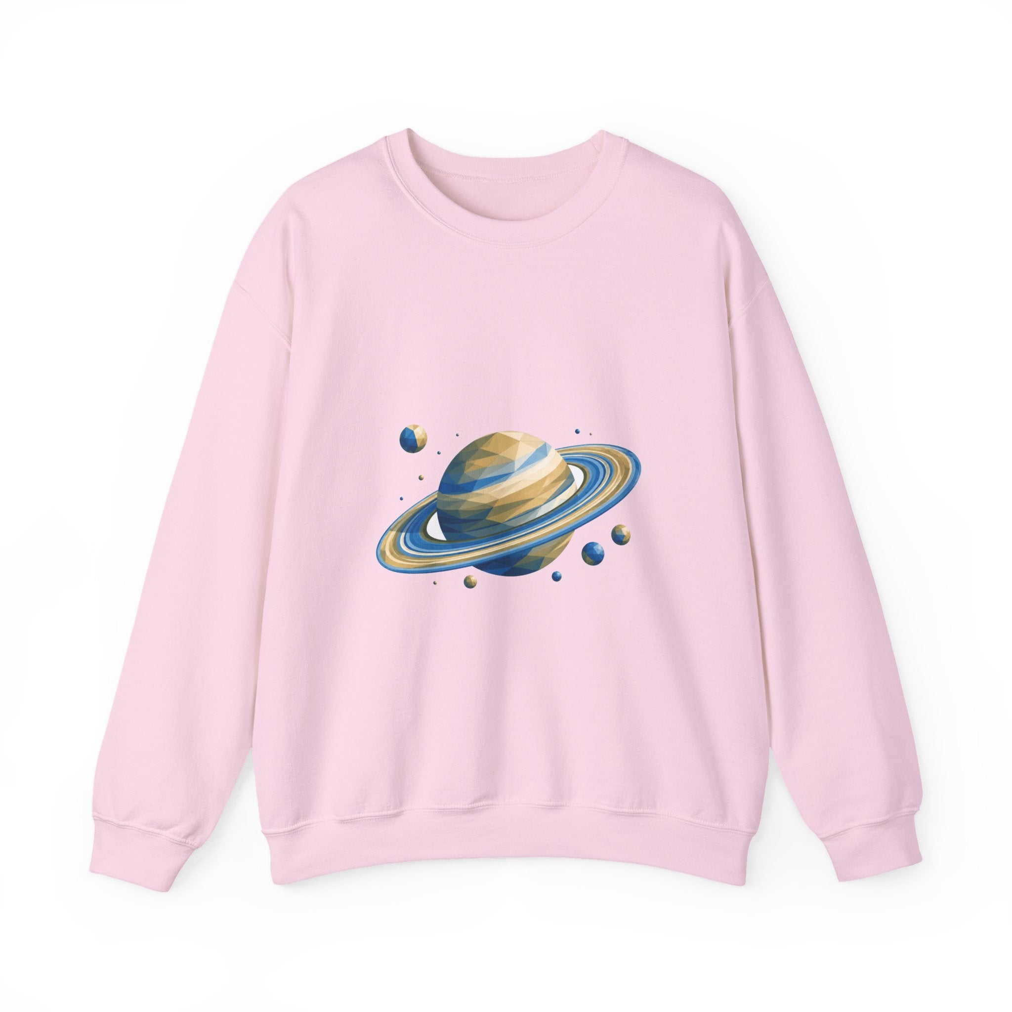 Matching Couple Sweatshirt - Saturn & Jupiter Matching Couple Premium Fleece Sweatshirt Geometric Art His Hers Love Gift - Design A