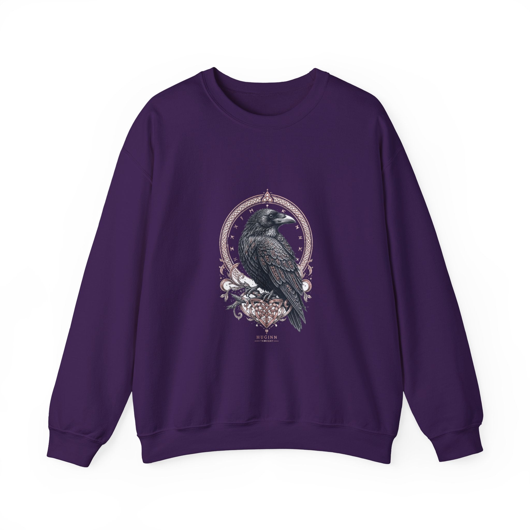 Matching Couple Sweatshirt - Huginn & Muninn Matching Couple Comfort Colors Crew Hand-Drawn Art His Hers Anniversary Gift - Design A