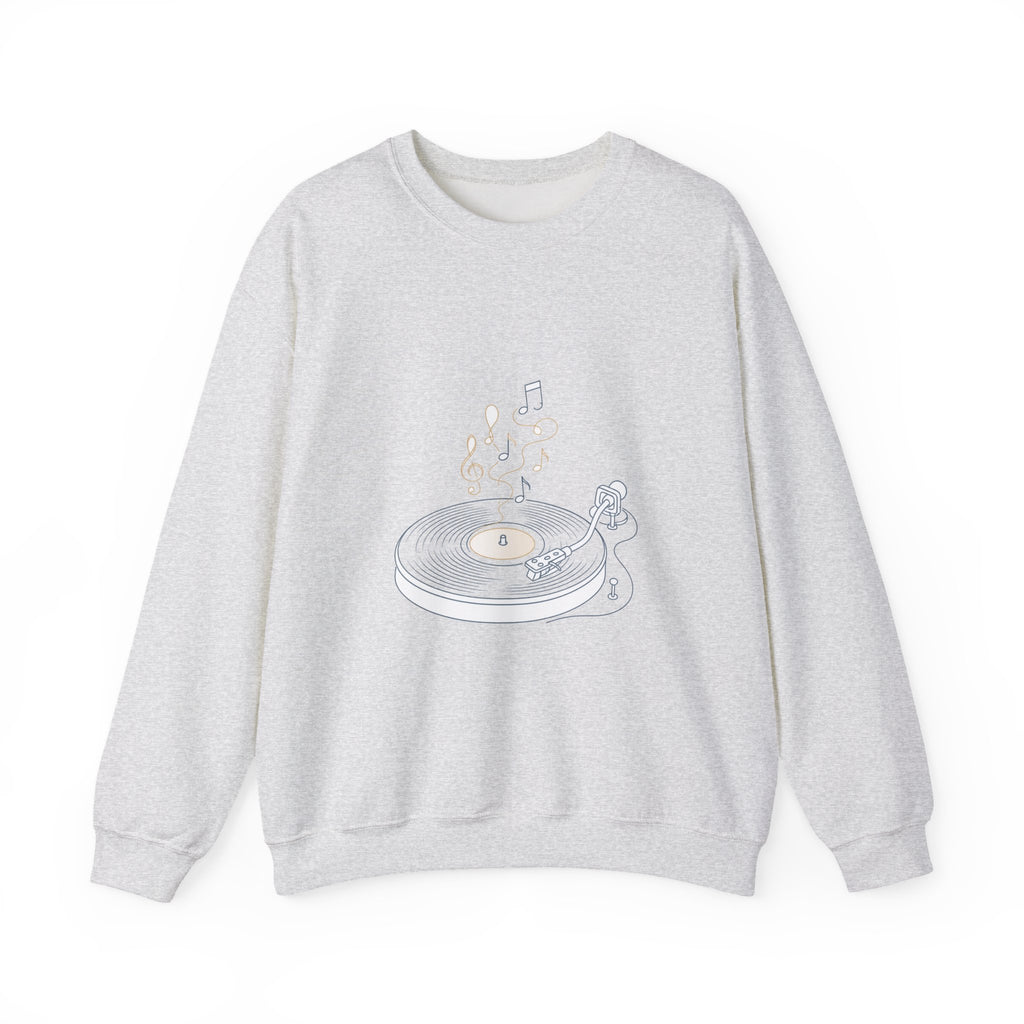 Matching Couple Sweatshirt - Vinyl & Cassette Matching Couple Crewneck Sweatshirt Minimalist Art His Hers Valentine Gift - Design A