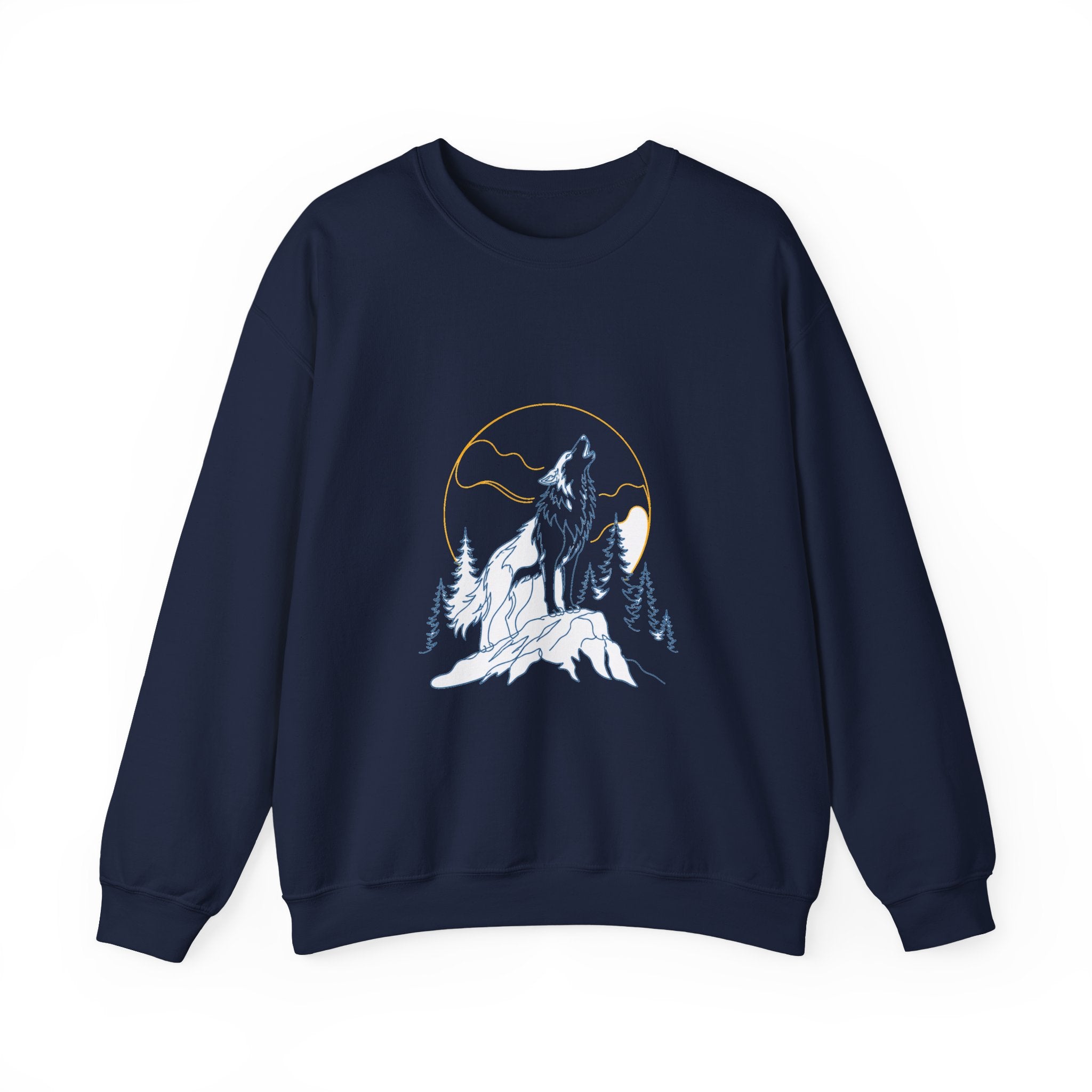 Matching Couple Sweatshirt - Wolf & Dove Matching Couple Crewneck Sweatshirt Minimalist Art His Hers Valentine Gift - Design A