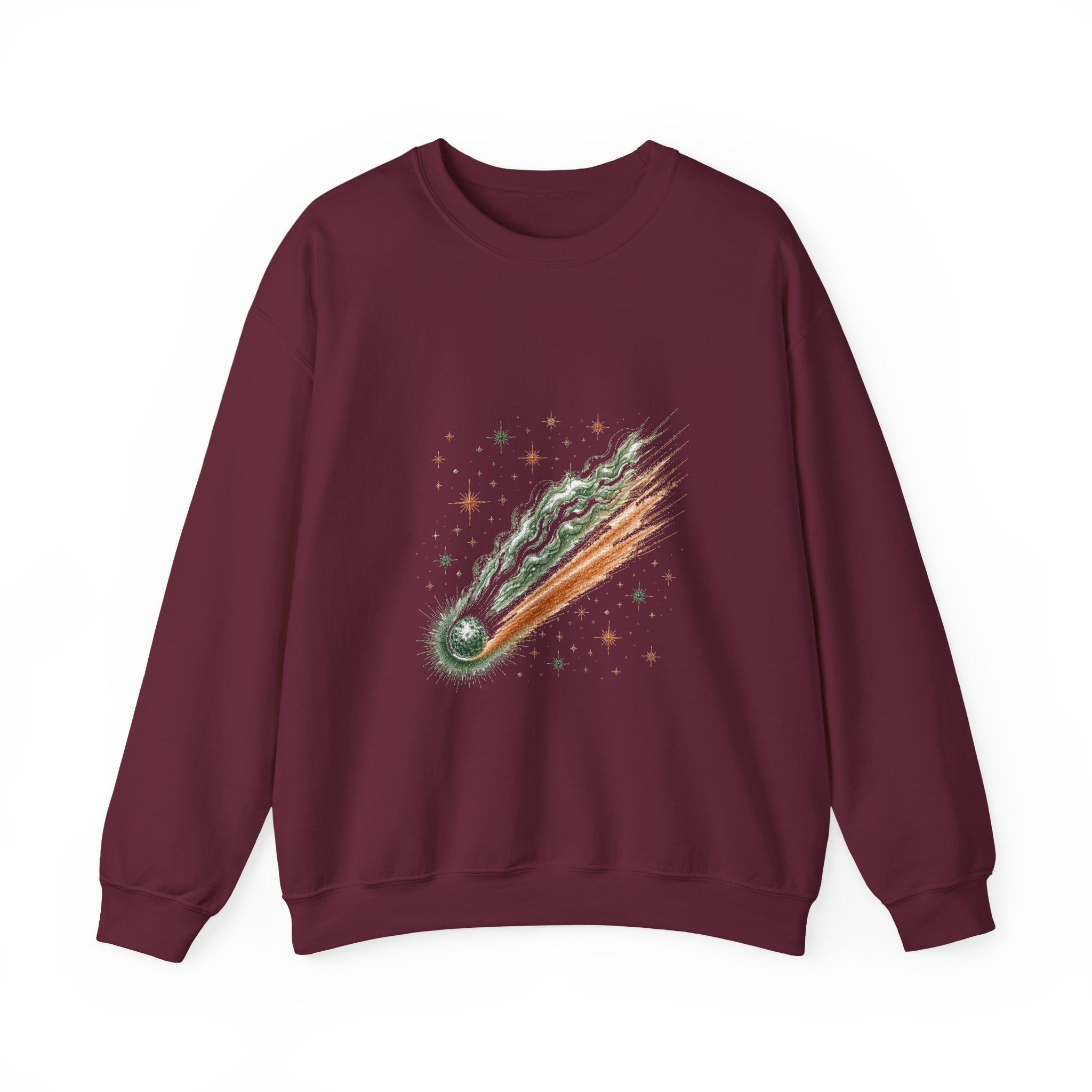 Matching Couple Sweatshirt - Comet & Asteroid Matching Couple Crewneck Sweatshirt Hand-Drawn Art His Hers Best Friend Gift - Design A