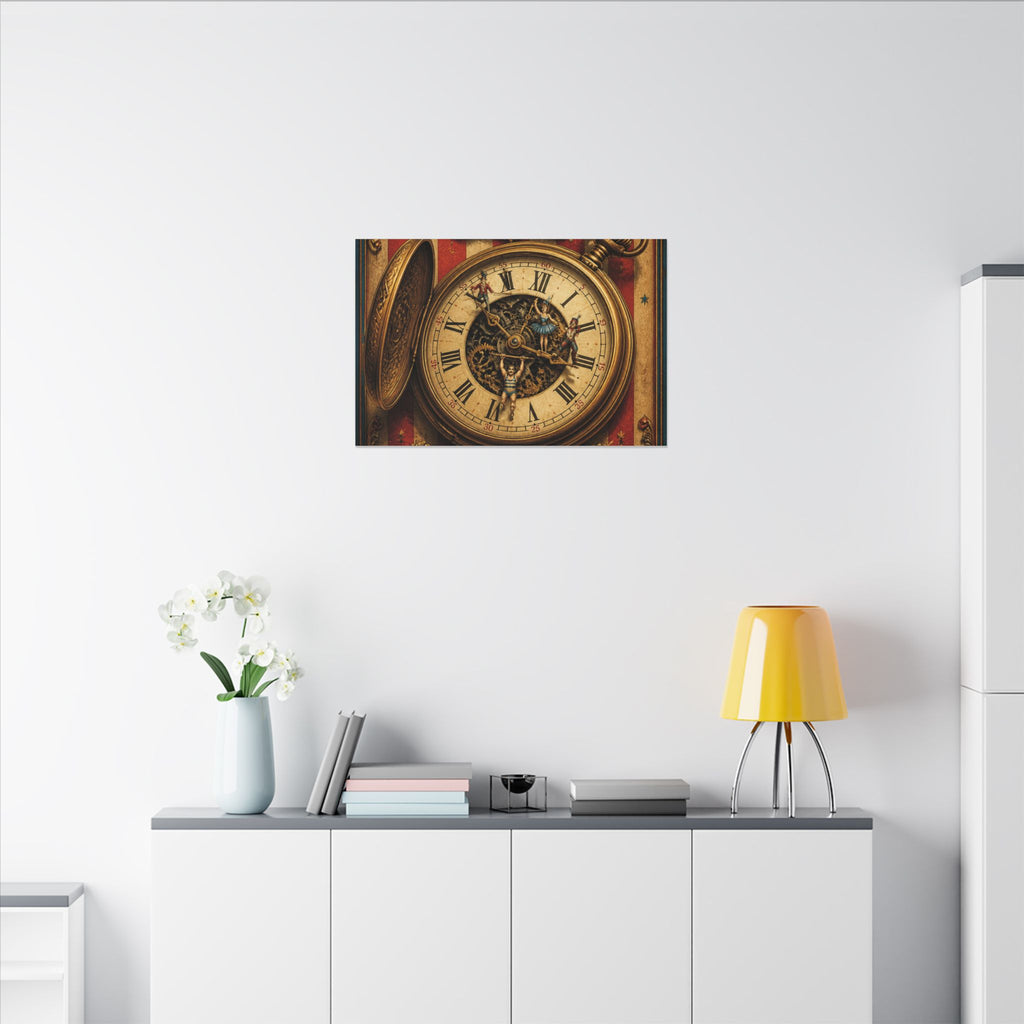 Pocket Watch Performers Wall Art Canvas 16×20 Baroque Home Office Decor Maximalist Print
