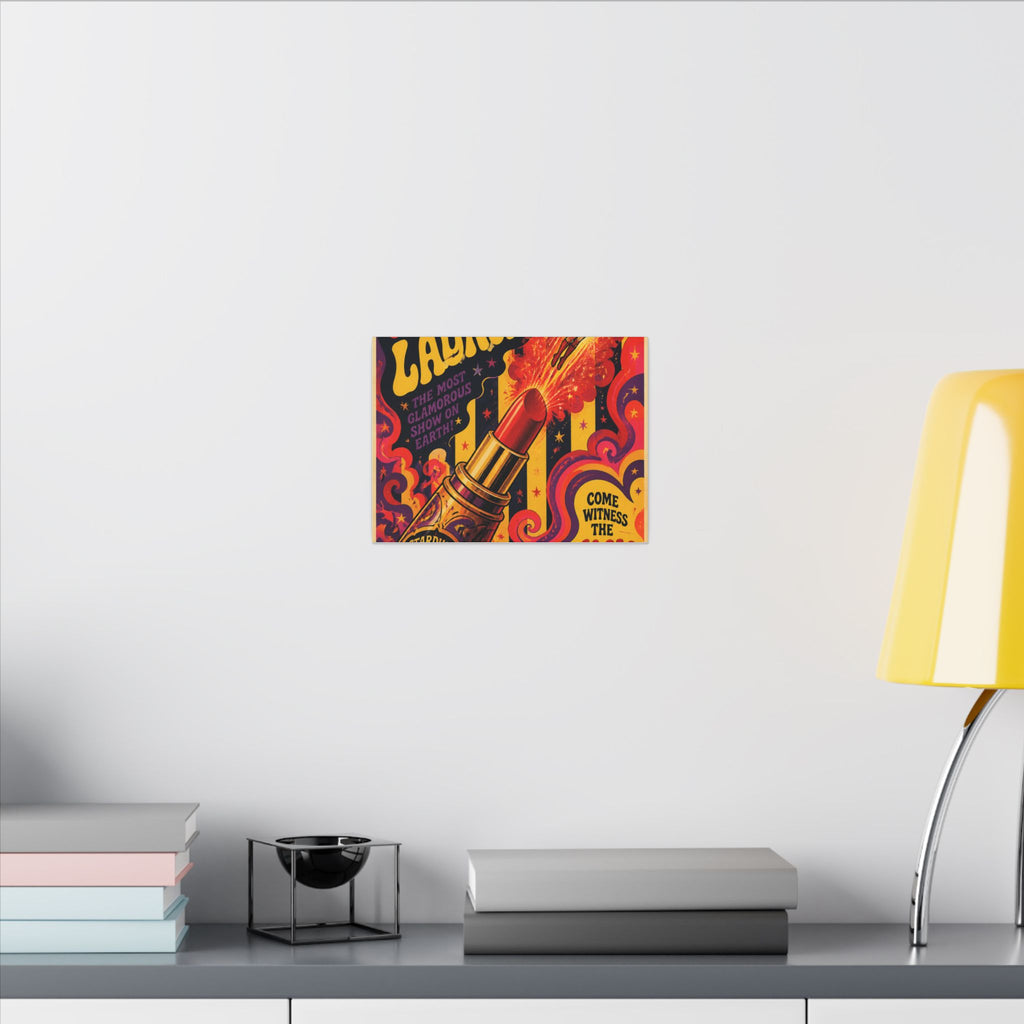 Lipstick Cannon Wall Art Canvas 24×36 Psychedelic Dining Room Decor Maximalist Print