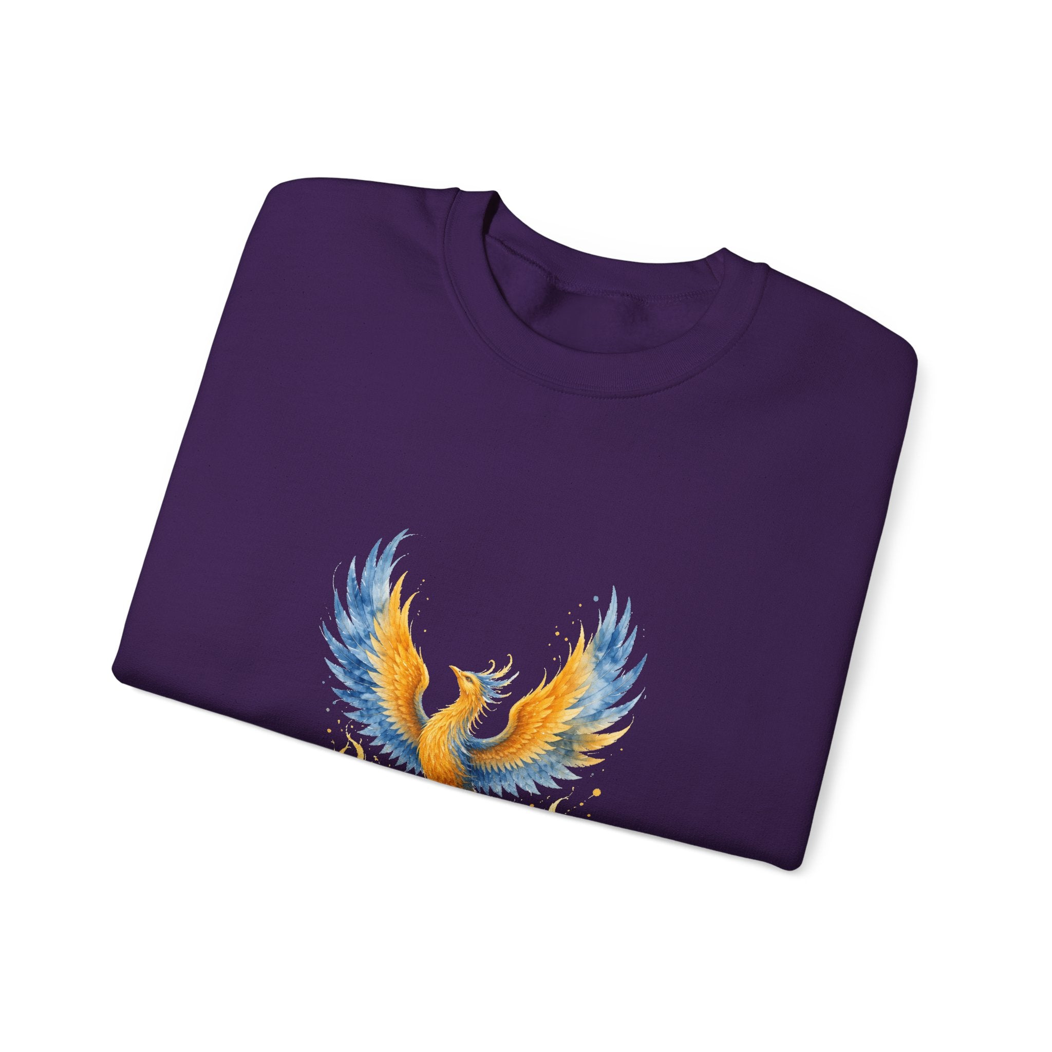 Matching Couple Sweatshirt - Dragon & Phoenix Matching Couple Comfort Colors Crew Watercolor Art His Hers Birthday Gift - Design B