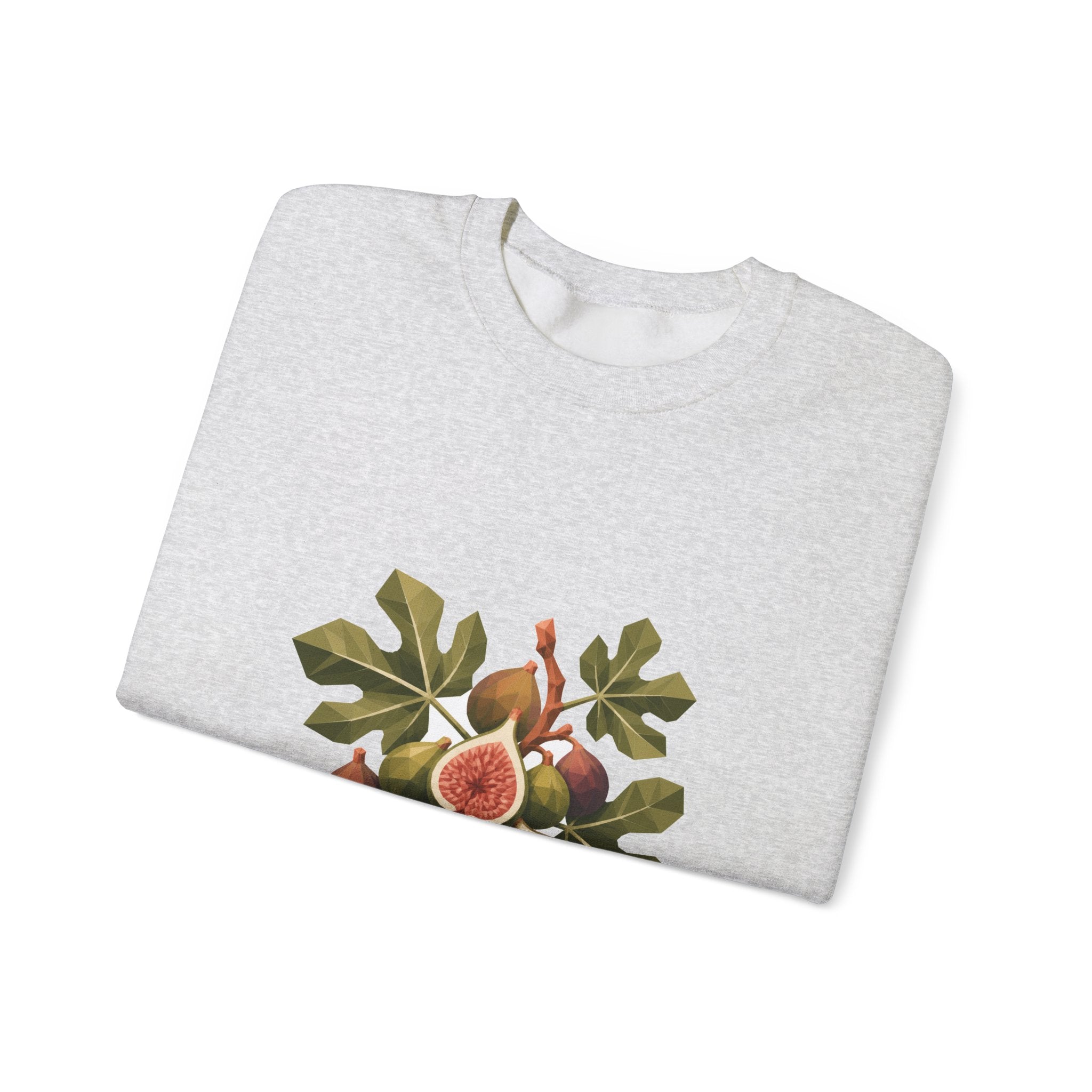 Matching Couple Sweatshirt - Olive Branch & Fig Matching Couple Premium Fleece Sweatshirt Geometric Art His Hers Love Gift - Design B