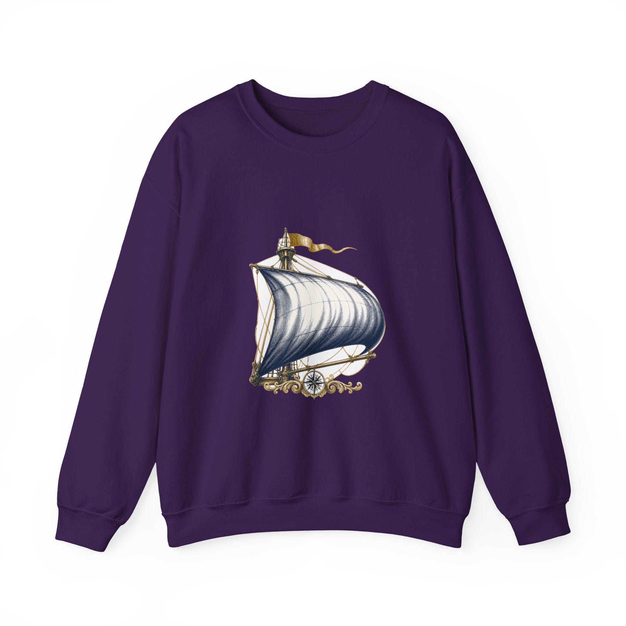 Matching Couple Sweatshirt - Anchor & Sail Matching Couple Comfort Colors Crew Vintage Art His Hers Honeymoon Gift - Design B
