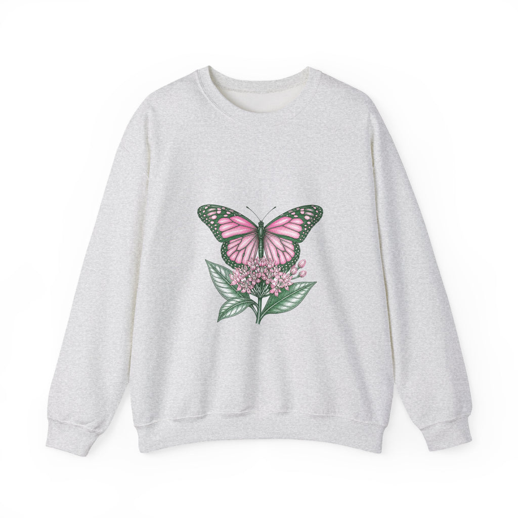 Matching Couple Sweatshirt - Butterfly & Moth Matching Couple Crewneck Sweatshirt Hand-Drawn Art His Hers Best Friend Gift - Design A