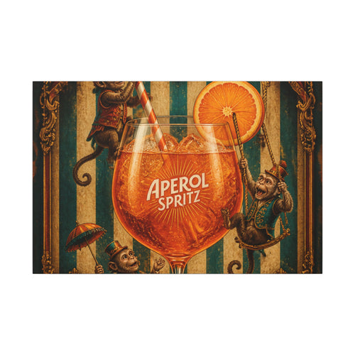 Aperol Spritz Monkeys Wall Art Canvas 16×20 Baroque Home Office Decor Maximalist Print