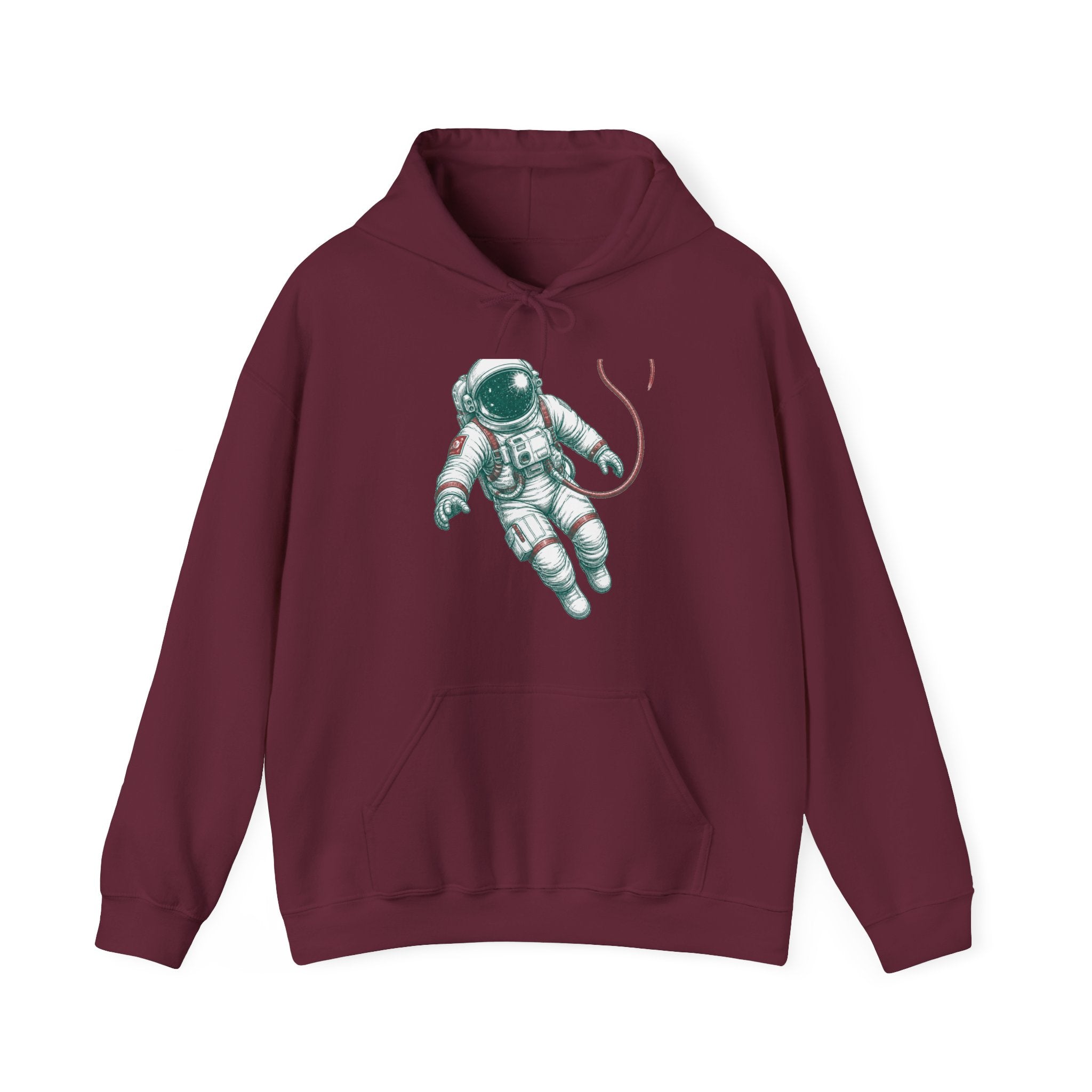 Matching Couple Sweatshirt - Astronaut & Planet Matching Couple Hooded Sweatshirt Hand-Drawn Art His Hers Best Friend Gift - Design A