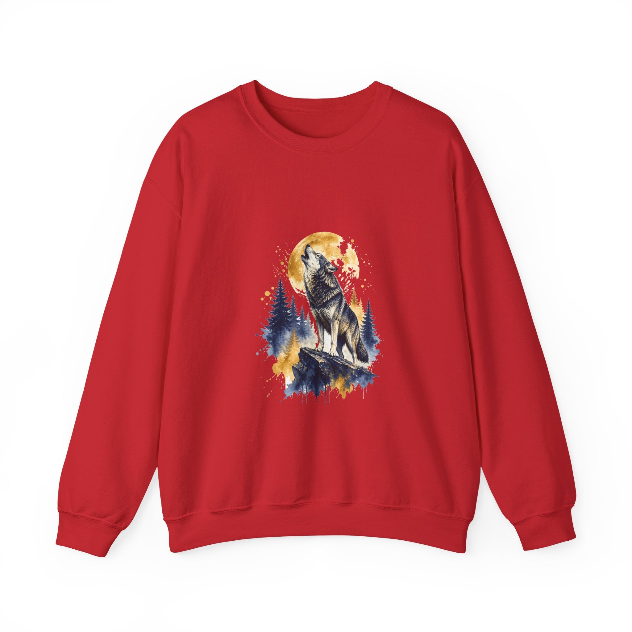 Matching Couple Sweatshirt - Wolf & Dove Matching Couple Comfort Colors Crew Watercolor Art His Hers Birthday Gift - Design A