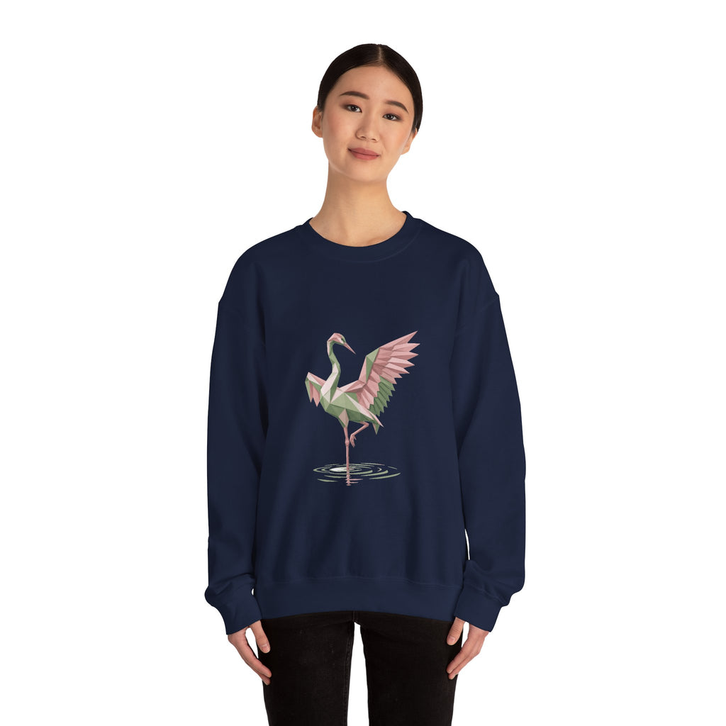 Matching Couple Sweatshirt - Tiger & Crane Matching Couple Comfort Colors Crew Geometric Art His Hers Love Gift - Design B