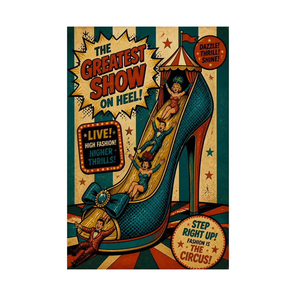 High Heel Slide Wall Art Poster 18×24 Pop Art Living Room Decor Maximalist Print