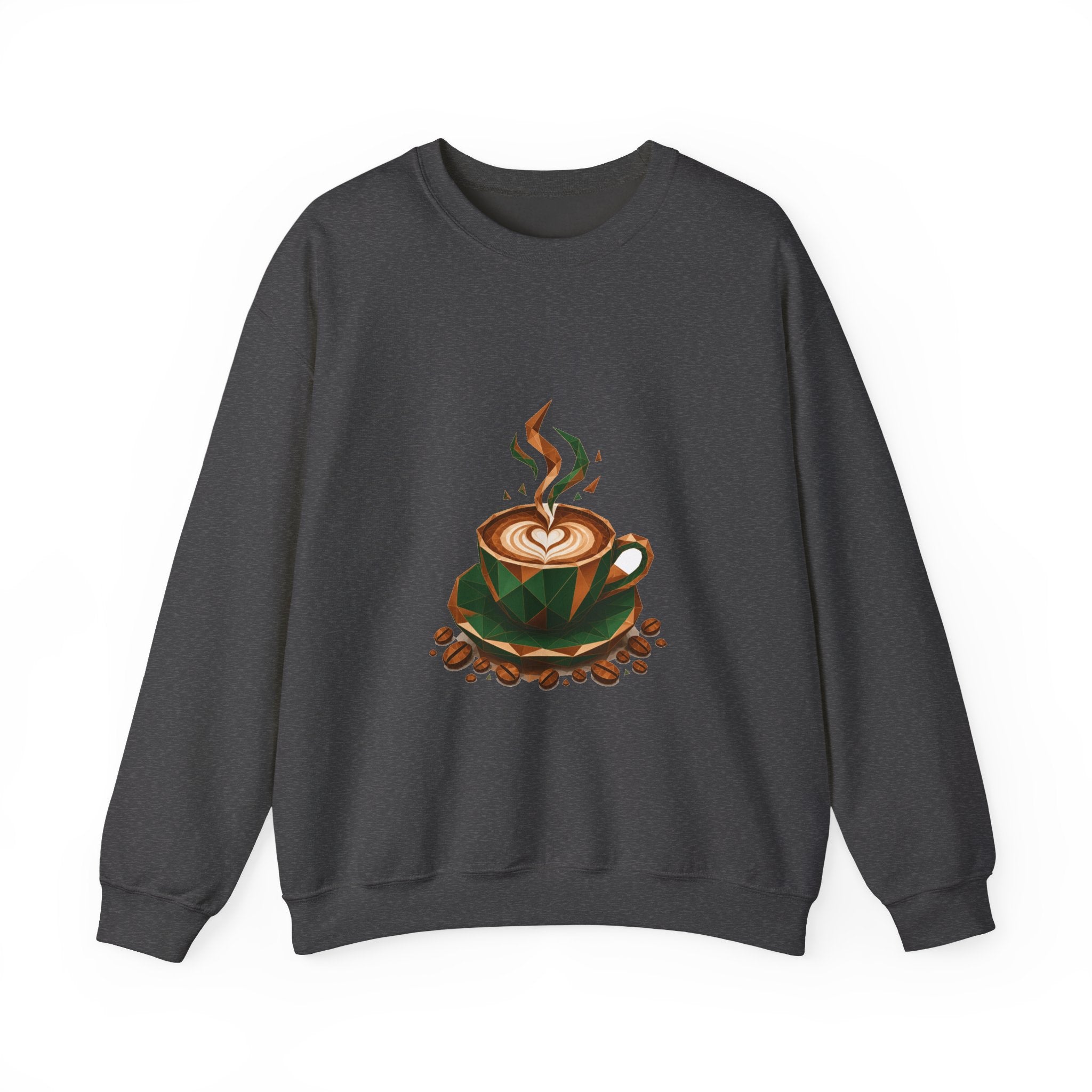 Matching Couple Sweatshirt - Coffee & Tea Matching Couple Crewneck Sweatshirt Geometric Art His Hers Couple Gift - Design A