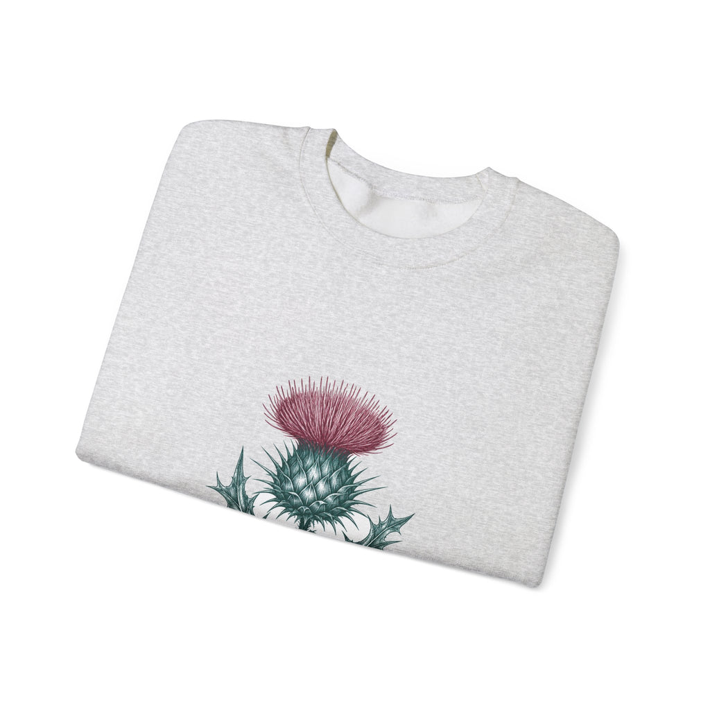 Matching Couple Sweatshirt - Lavender & Thistle Matching Couple Comfort Colors Crew Hand-Drawn Art His Hers Anniversary Gift - Design B