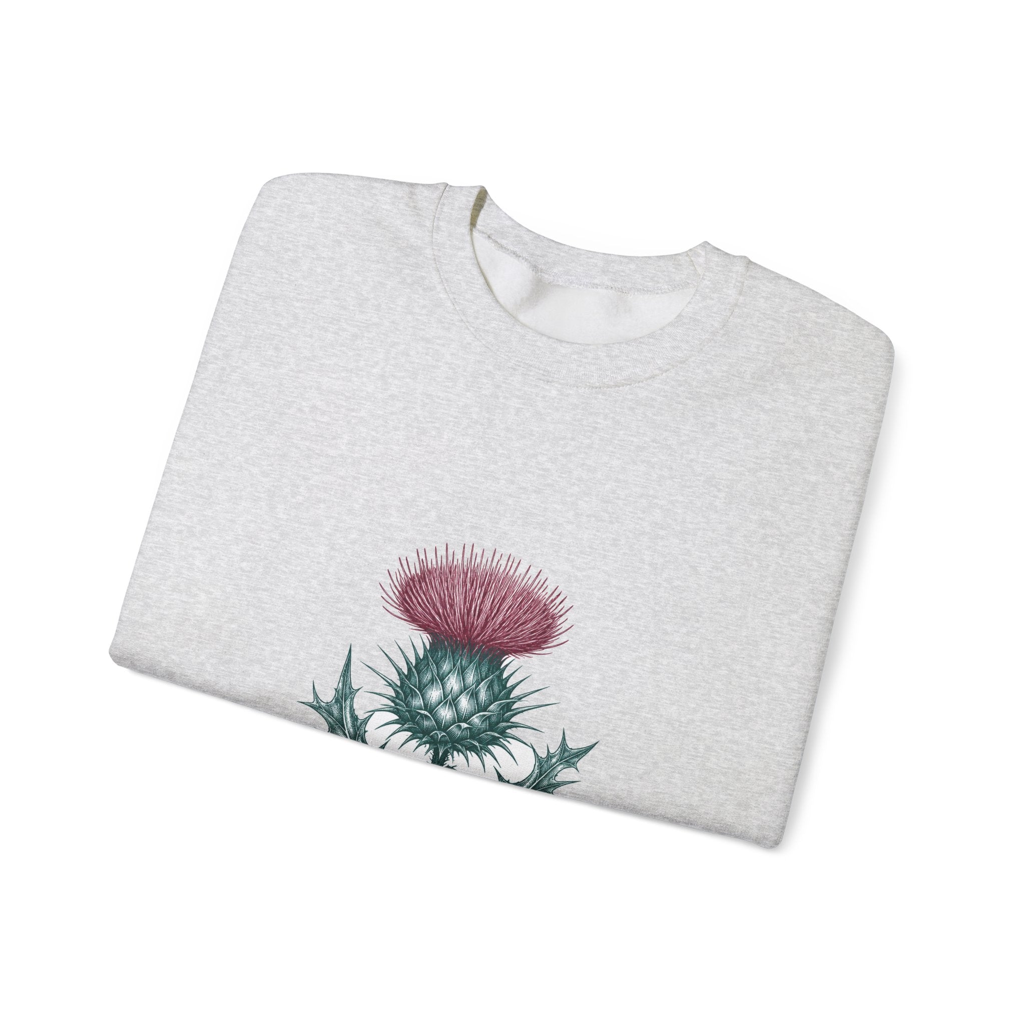 Matching Couple Sweatshirt - Lavender & Thistle Matching Couple Comfort Colors Crew Hand-Drawn Art His Hers Anniversary Gift - Design B