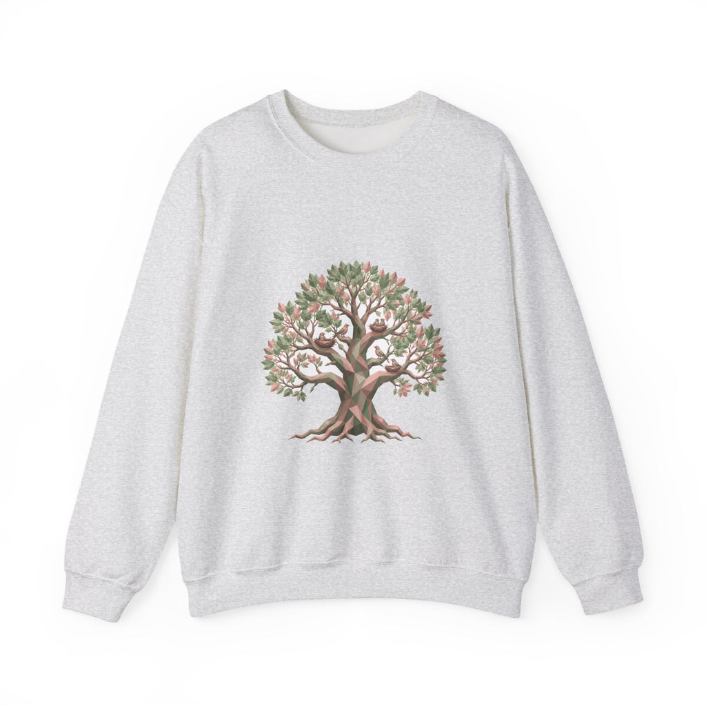 Matching Couple Sweatshirt - Ancient Oak & Deep Roots Matching Couple Crewneck Sweatshirt Geometric Art His Hers Couple Gift - Design A