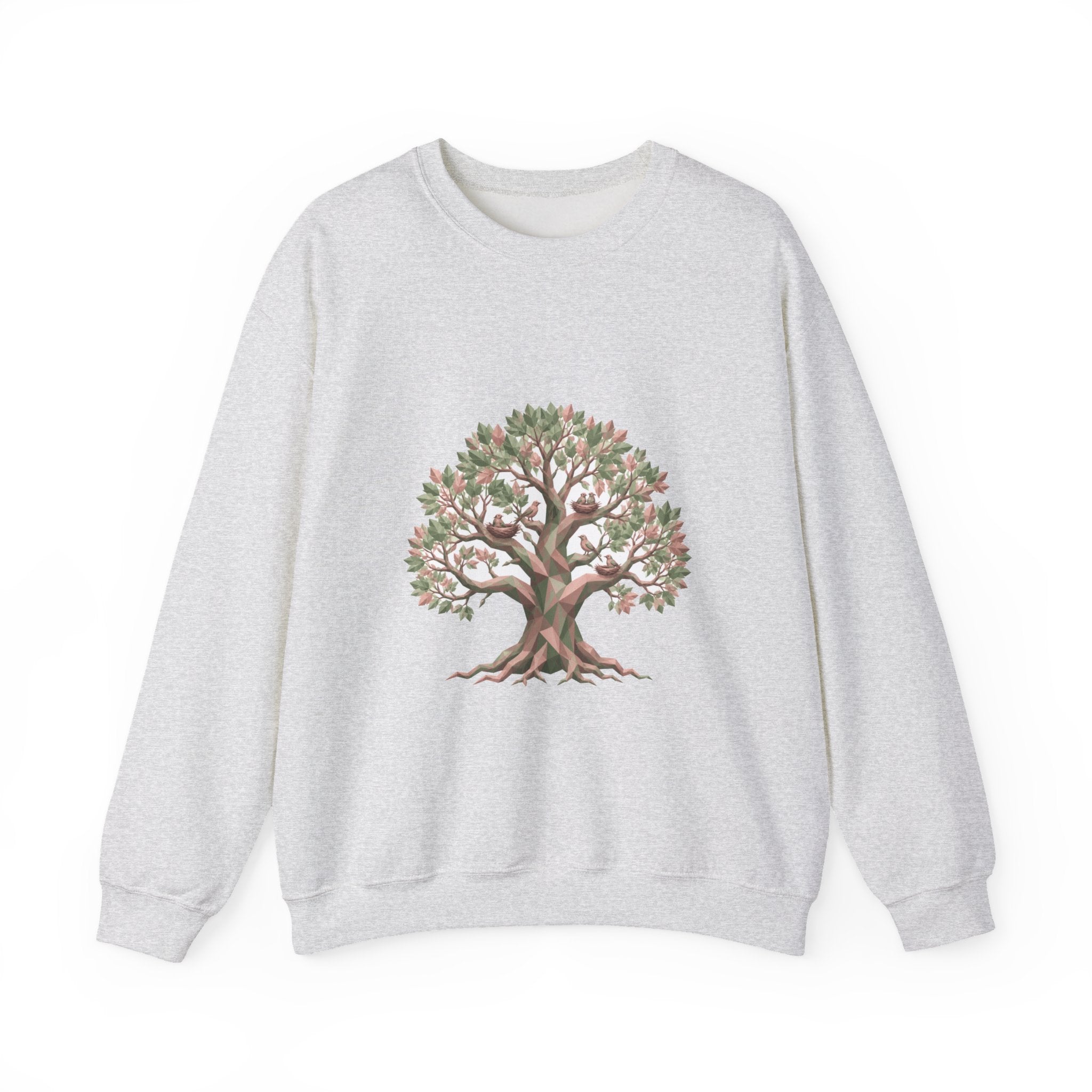 Matching Couple Sweatshirt - Ancient Oak & Deep Roots Matching Couple Crewneck Sweatshirt Geometric Art His Hers Couple Gift - Design A