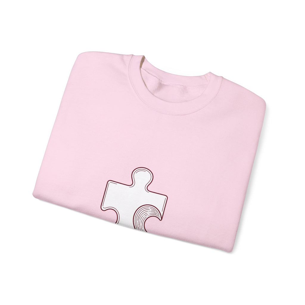 Matching Couple Sweatshirt - Puzzle Pieces Matching Couple Premium Fleece Sweatshirt Minimalist Art His Hers Christmas Gift - Design A