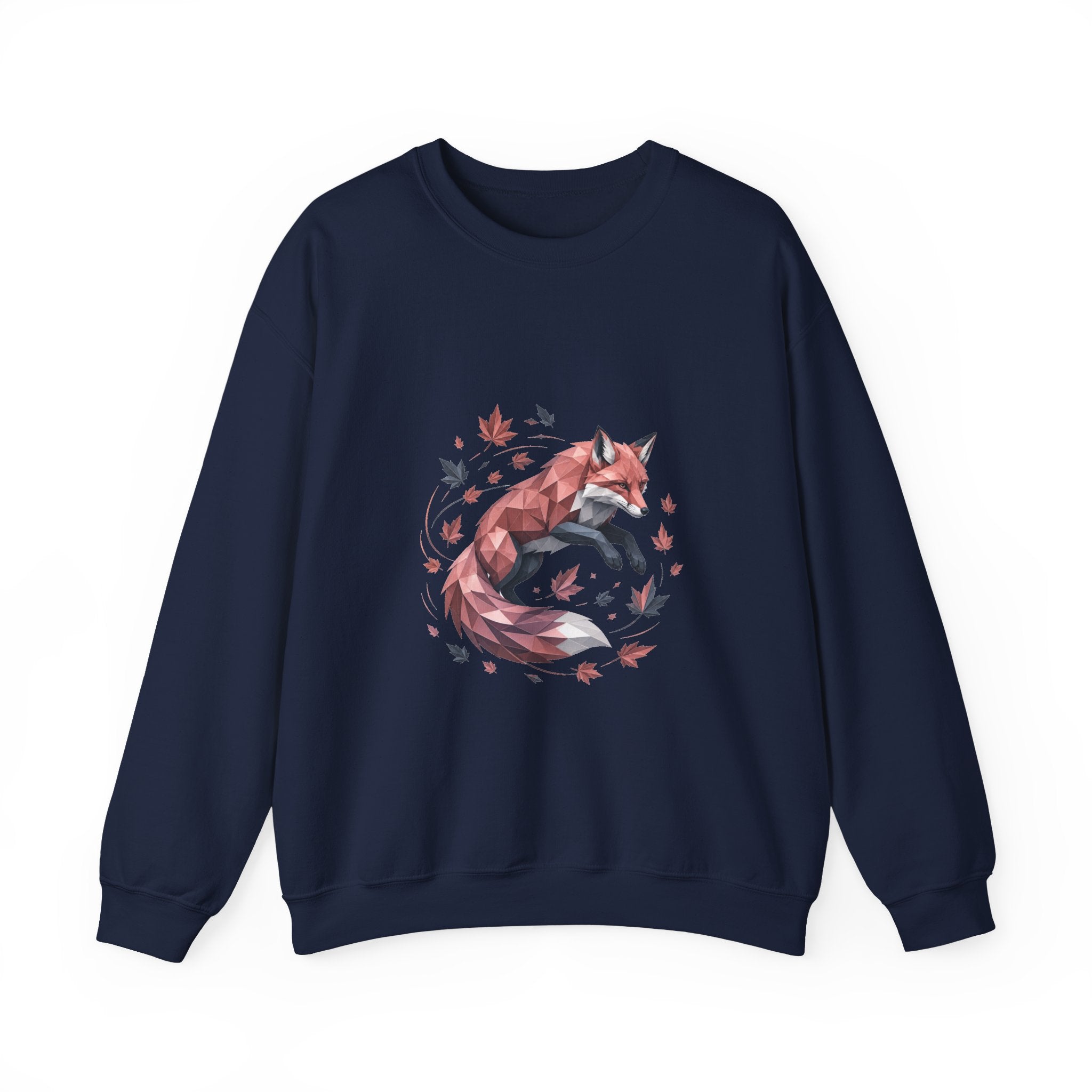 Matching Couple Sweatshirt - Fox & Rabbit Matching Couple Crewneck Sweatshirt Geometric Art His Hers Couple Gift - Design A