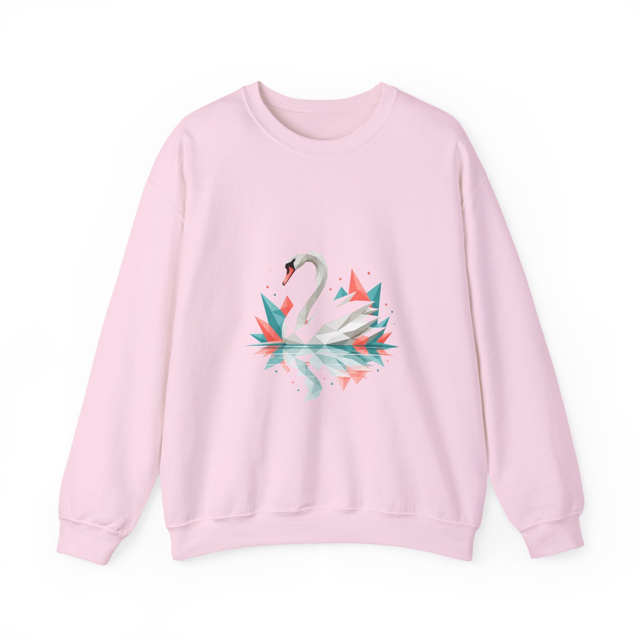 Matching Couple Sweatshirt - Raven & Swan Matching Couple Crewneck Sweatshirt Geometric Art His Hers Couple Gift - Design B