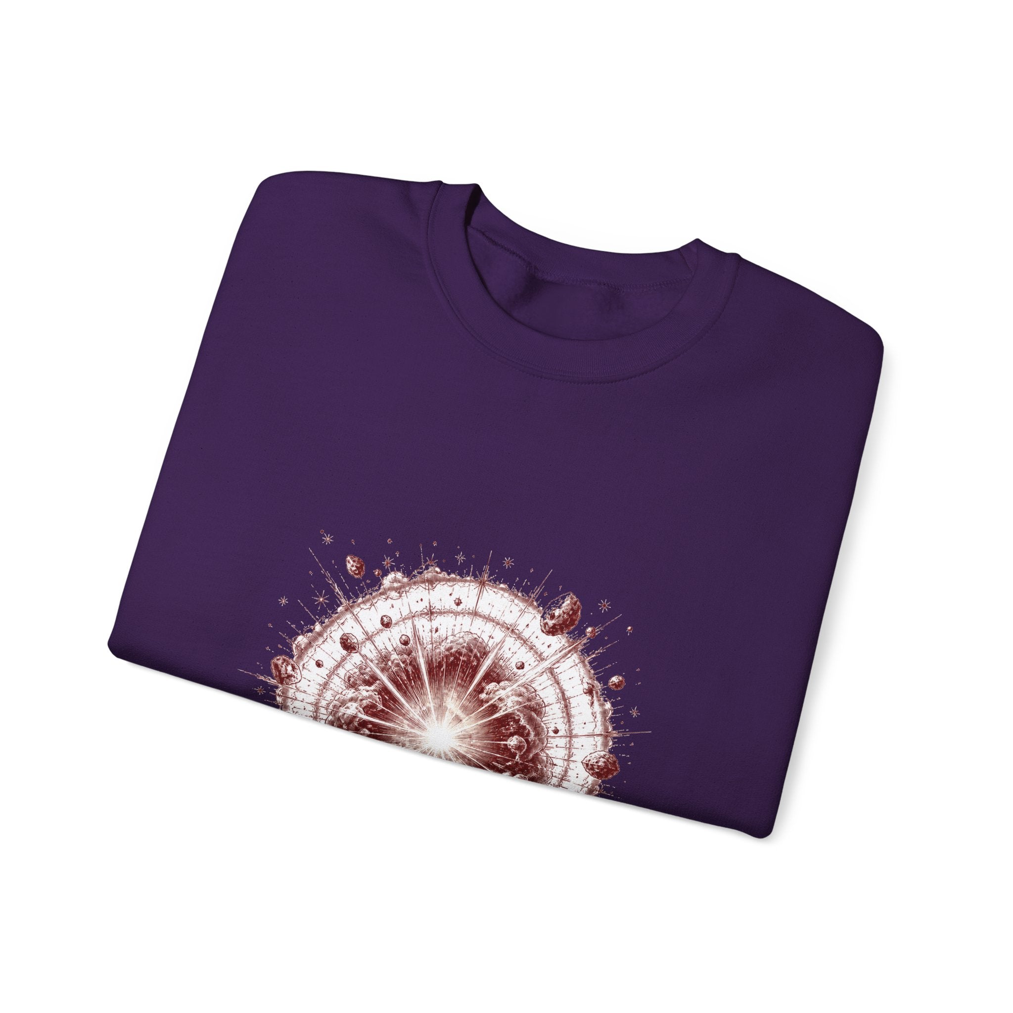 Matching Couple Sweatshirt - Galaxy & Supernova Matching Couple Comfort Colors Crew Hand-Drawn Art His Hers Anniversary Gift - Design B