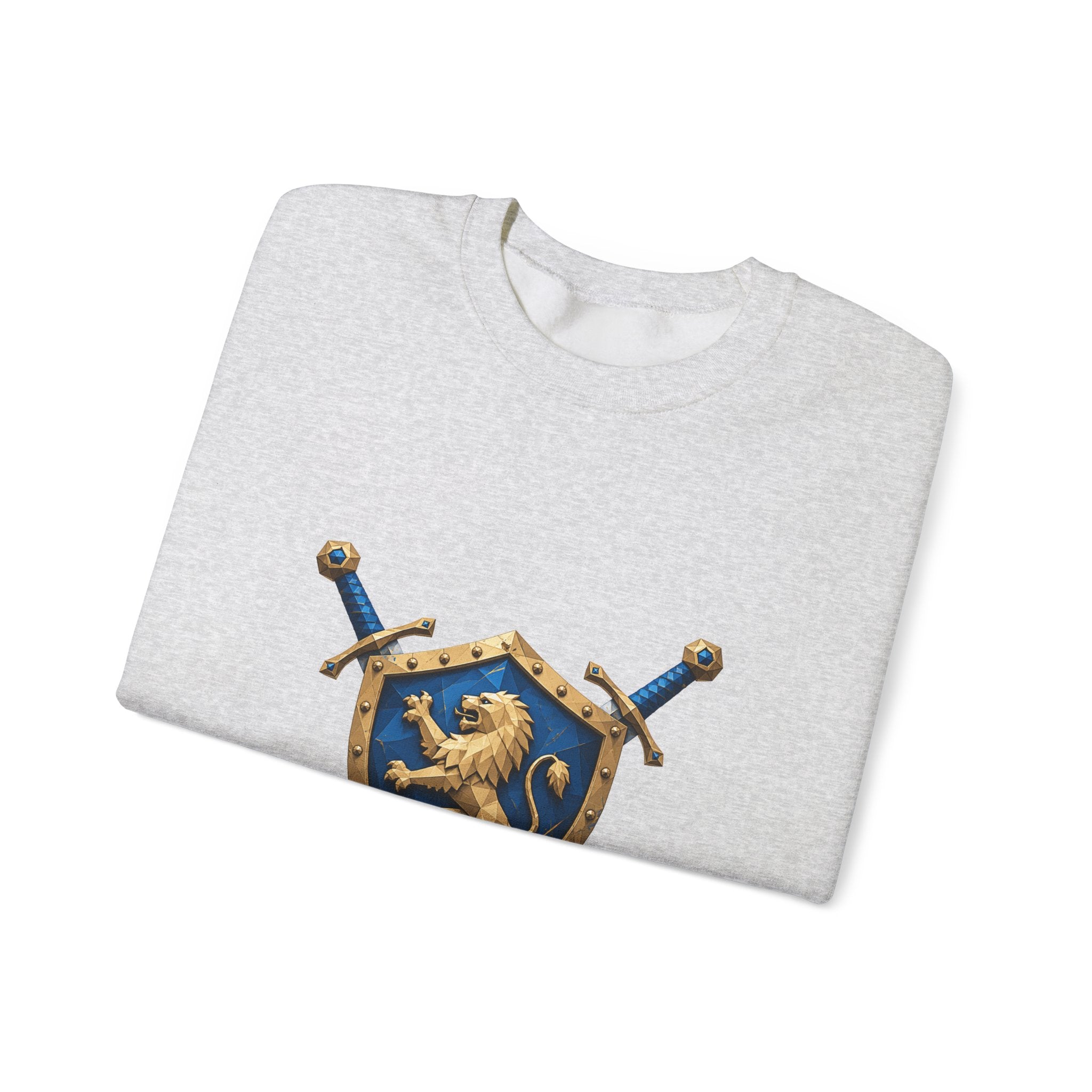 Matching Couple Sweatshirt - Crown & Shield Matching Couple Comfort Colors Crew Geometric Art His Hers Love Gift - Design B