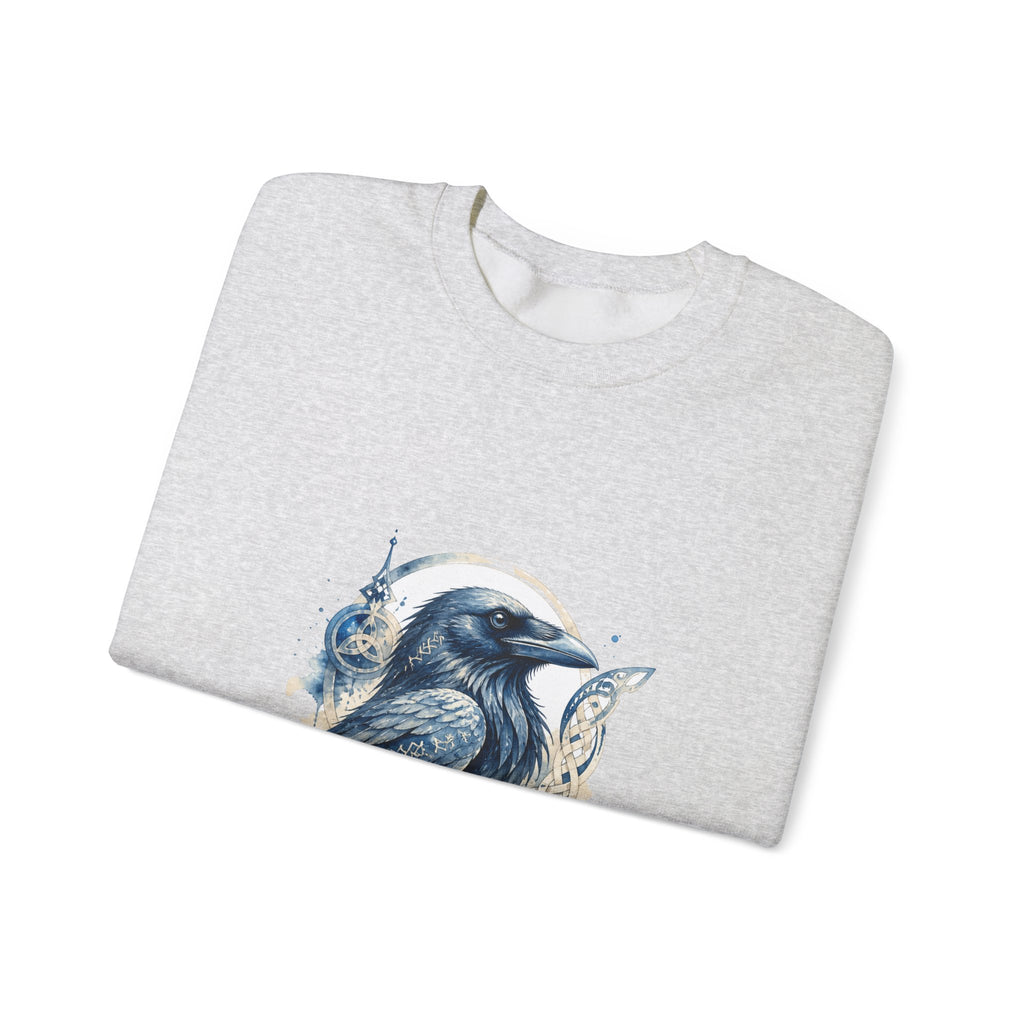 Matching Couple Sweatshirt - Huginn & Muninn Matching Couple Comfort Colors Crew Watercolor Art His Hers Birthday Gift - Design A