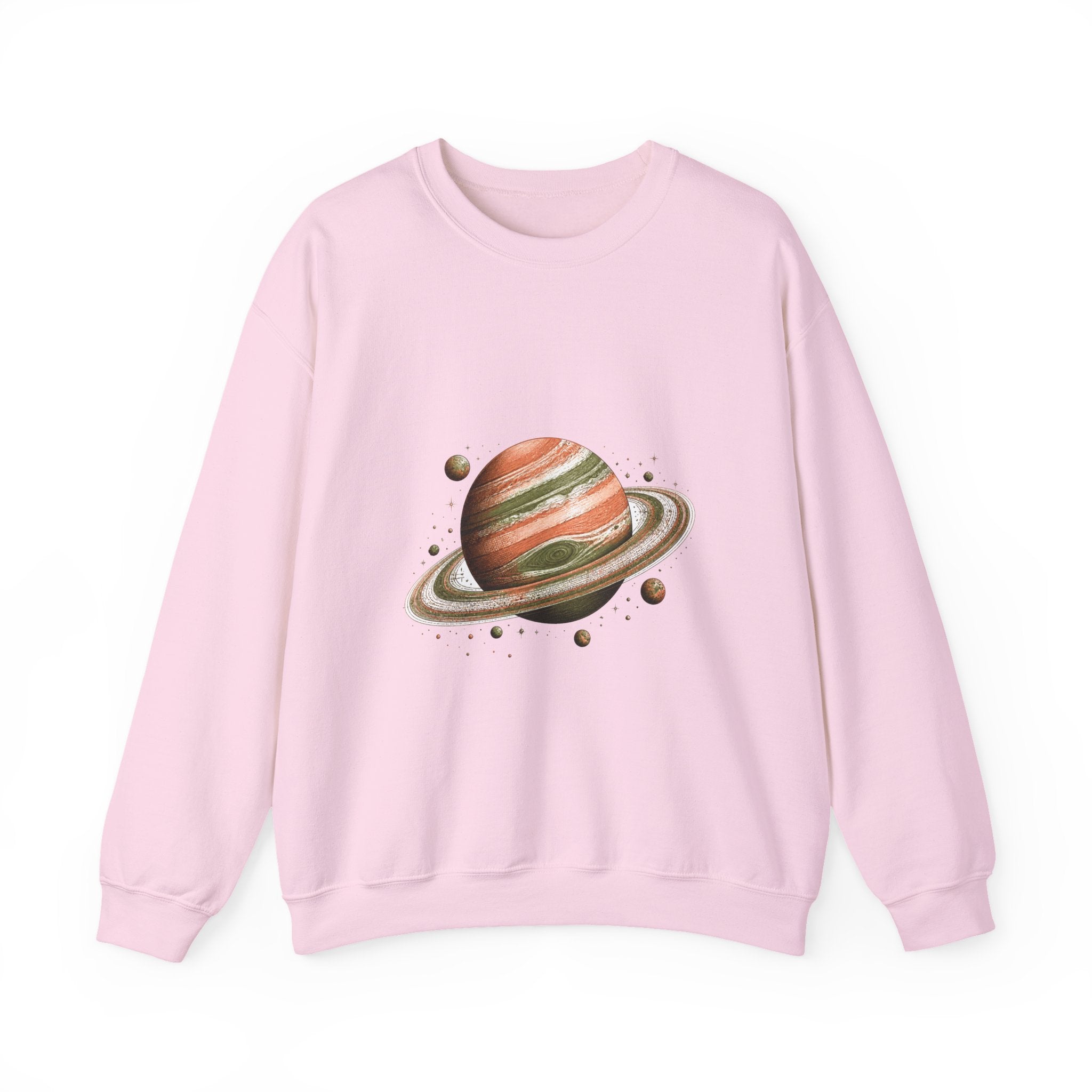Matching Couple Sweatshirt - Astronaut & Planet Matching Couple Comfort Colors Crew Hand-Drawn Art His Hers Anniversary Gift - Design B