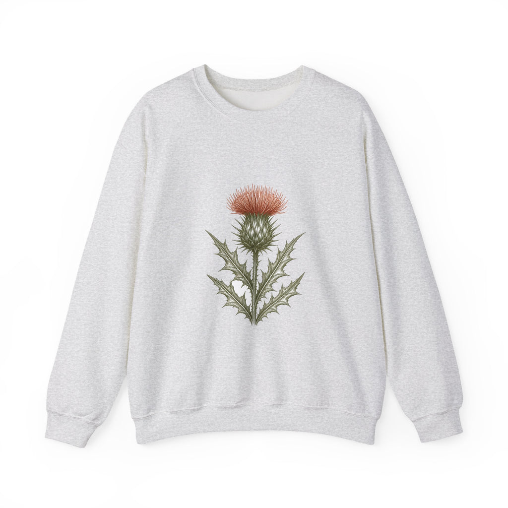 Matching Couple Sweatshirt - Lavender & Thistle Matching Couple Crewneck Sweatshirt Hand-Drawn Art His Hers Best Friend Gift - Design B