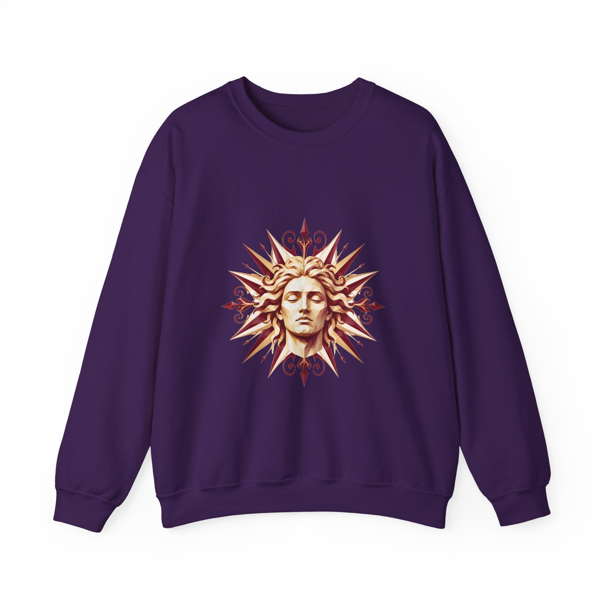 Matching Couple Sweatshirt - Helios & Selene Matching Couple Comfort Colors Crew Geometric Art His Hers Love Gift - Design A