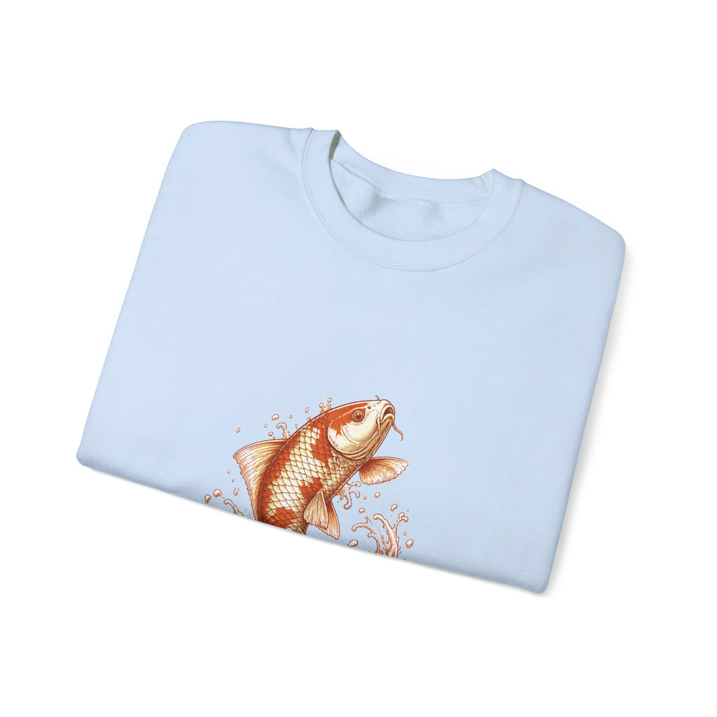 Matching Couple Sweatshirt - Koi Fish Yin Yang Matching Couple Comfort Colors Crew Hand-Drawn Art His Hers Anniversary Gift - Design A