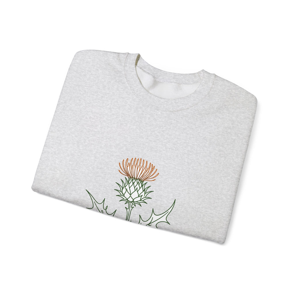 Matching Couple Sweatshirt - Lavender & Thistle Matching Couple Crewneck Sweatshirt Minimalist Art His Hers Valentine Gift - Design B