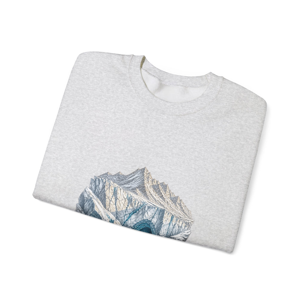 Matching Couple Sweatshirt - Volcano & Glacier Matching Couple Comfort Colors Crew Hand-Drawn Art His Hers Anniversary Gift - Design B