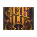 Giant Key Performance Wall Art Canvas 24×36 Art Deco Bar Area Decor Maximalist Print