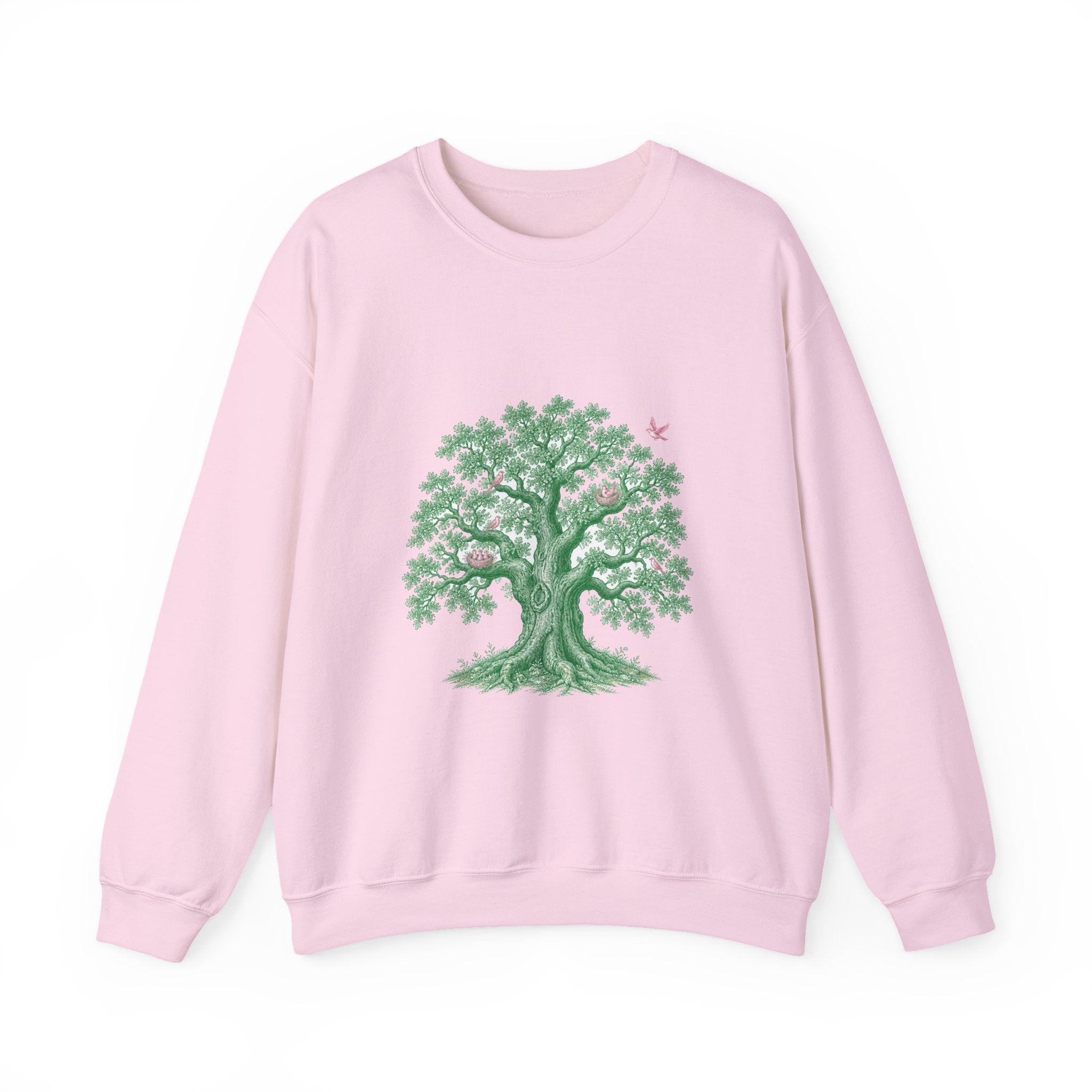 Matching Couple Sweatshirt - Ancient Oak & Deep Roots Matching Couple Crewneck Sweatshirt Vintage Art His Hers Wedding Gift - Design A