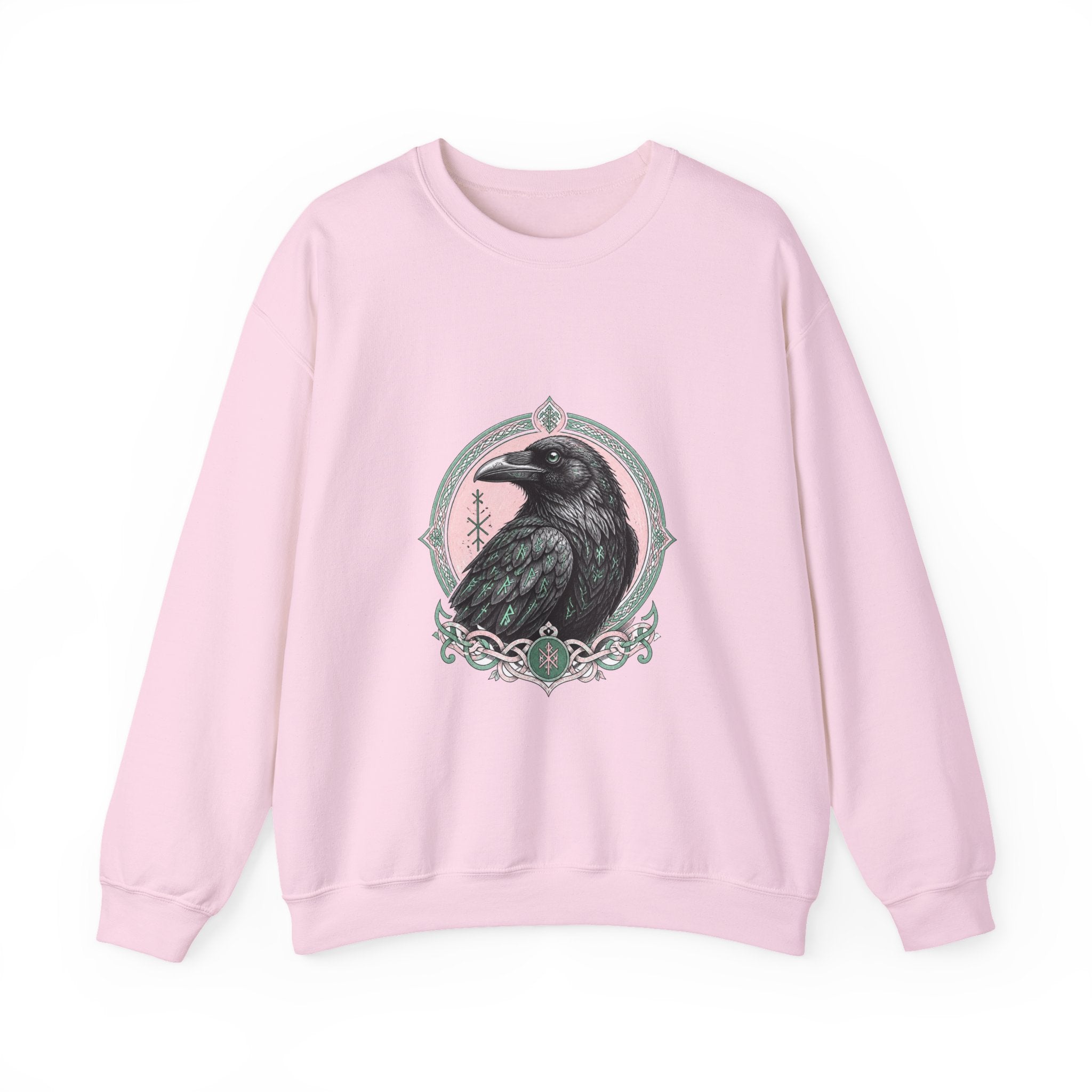 Matching Couple Sweatshirt - Huginn & Muninn Matching Couple Crewneck Sweatshirt Hand-Drawn Art His Hers Best Friend Gift - Design A