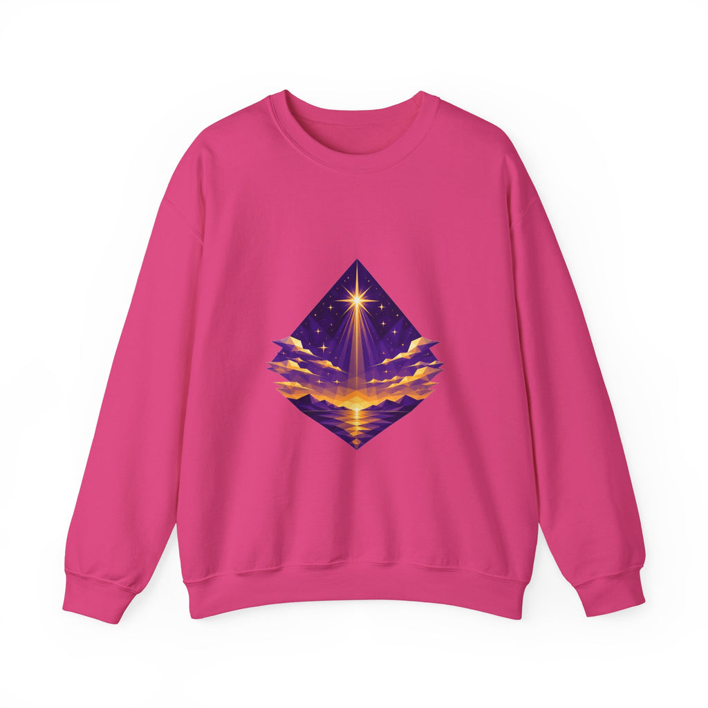 Matching Couple Sweatshirt - Evening & Morning Star Matching Couple Premium Fleece Sweatshirt Geometric Art His Hers Love Gift - Design A